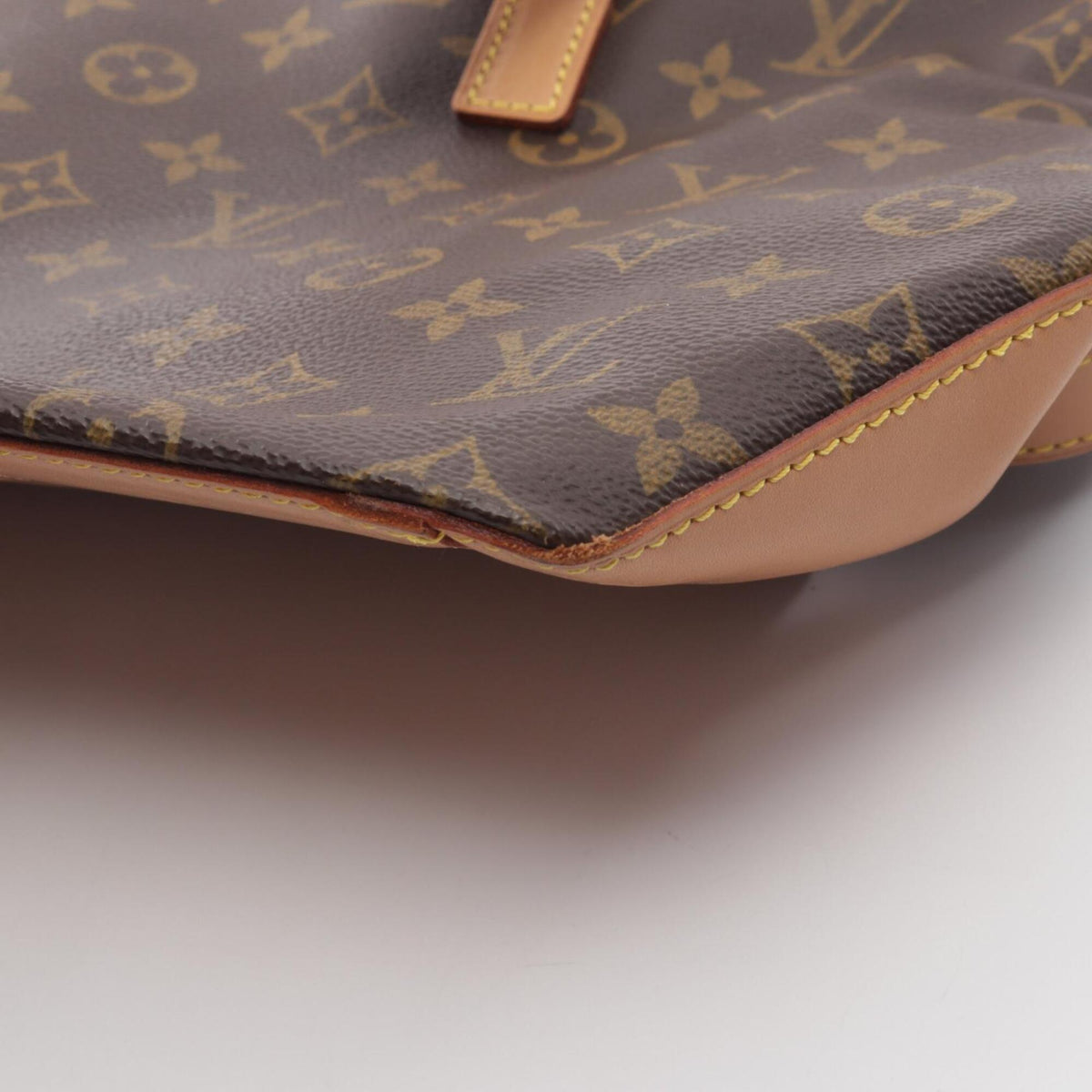 Louis Vuitton Brown Coated Canvas Leather Handbag Shoulder Bag (Pre-Owned)