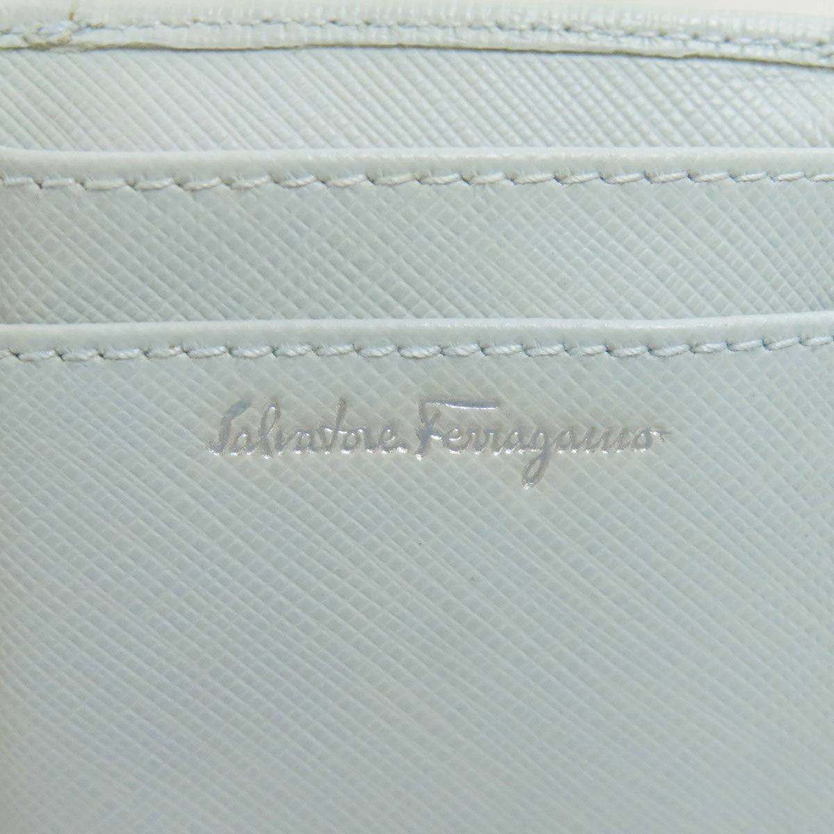 Salvatore Ferragamo Light Blue Leather Wallet (Bi-Fold) (Pre-Owned)