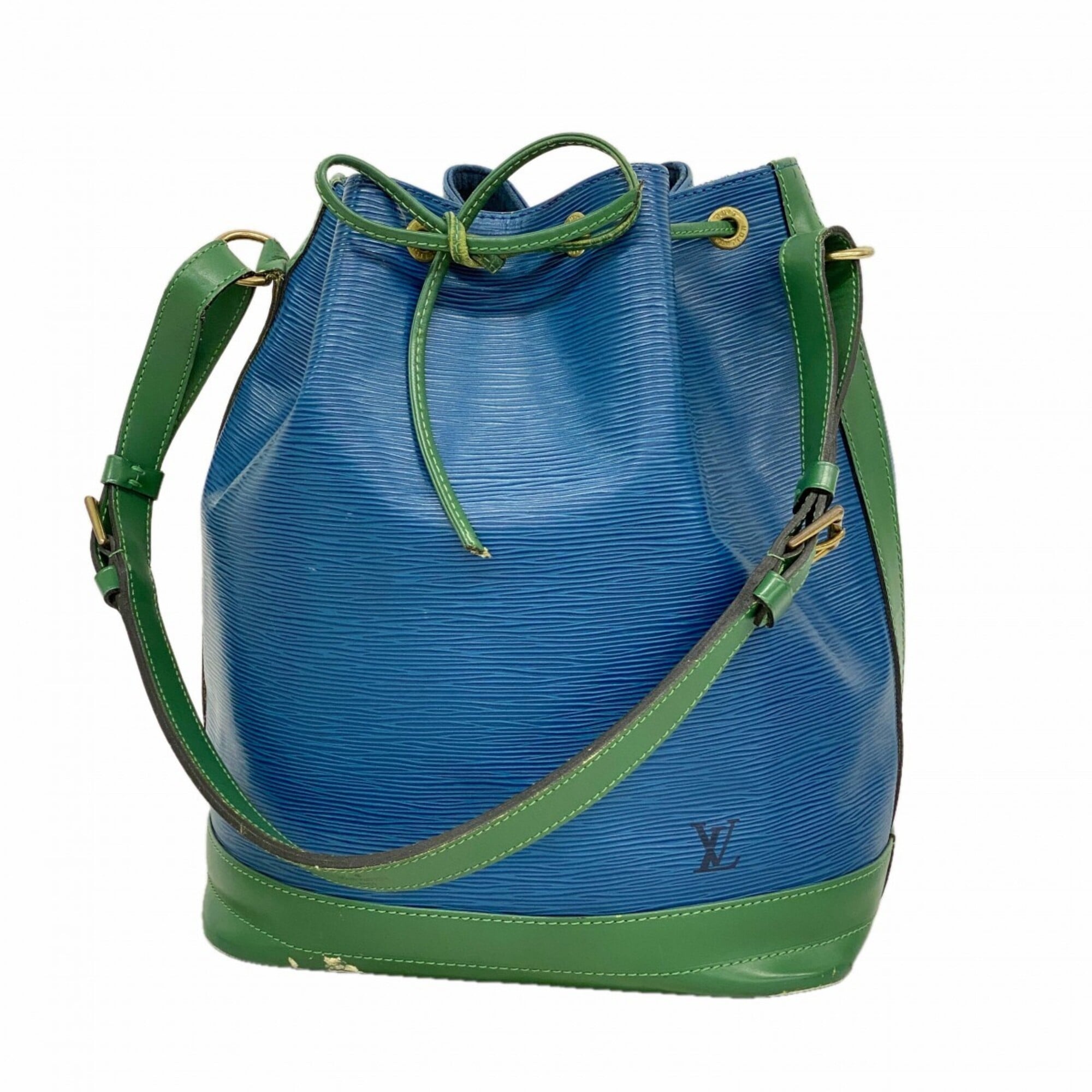 Louis Vuitton Borneo Green Toledo Blue Shoulder Bag (Pre-Owned)