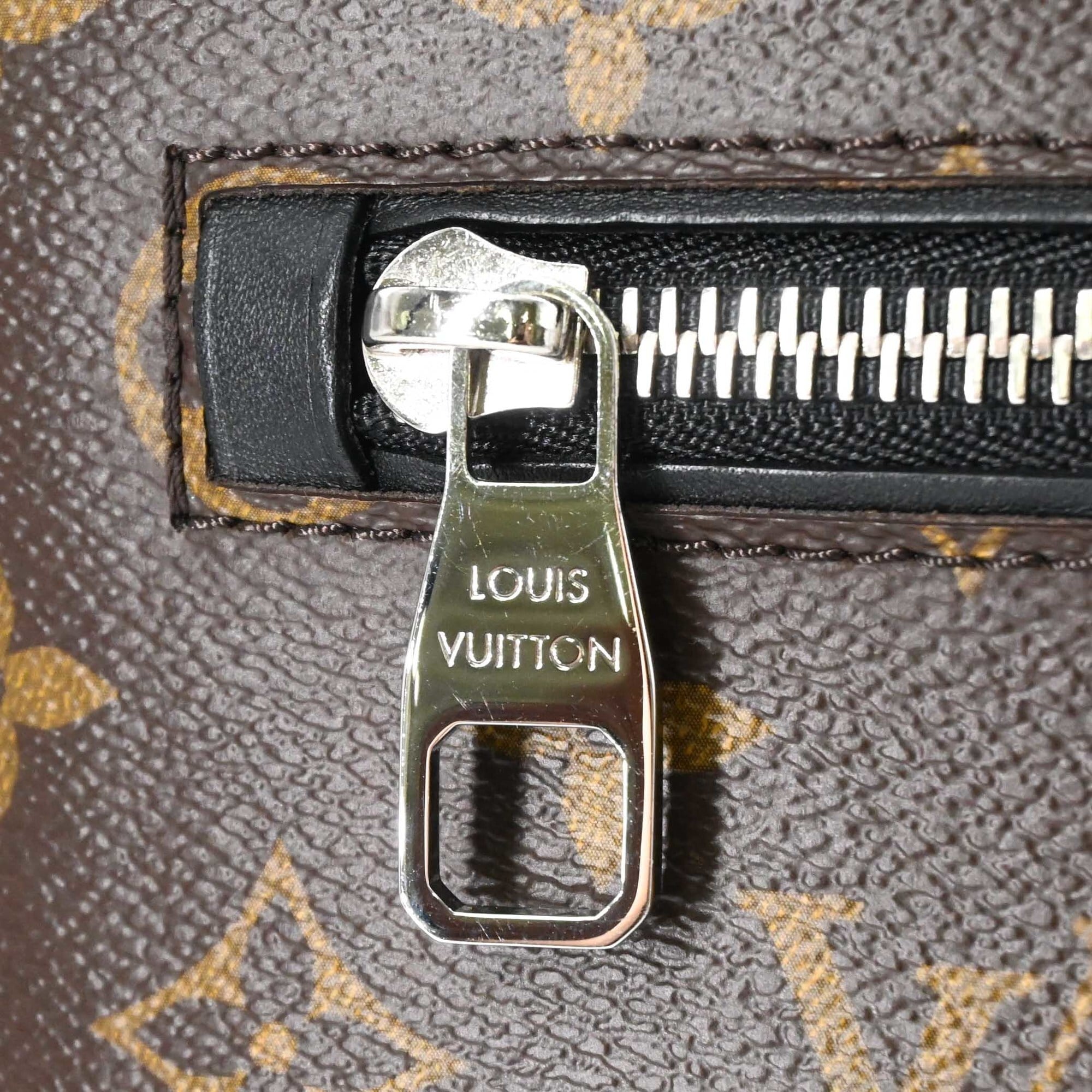 Louis Vuitton Black Brown Leather Backpack (Pre-Owned)