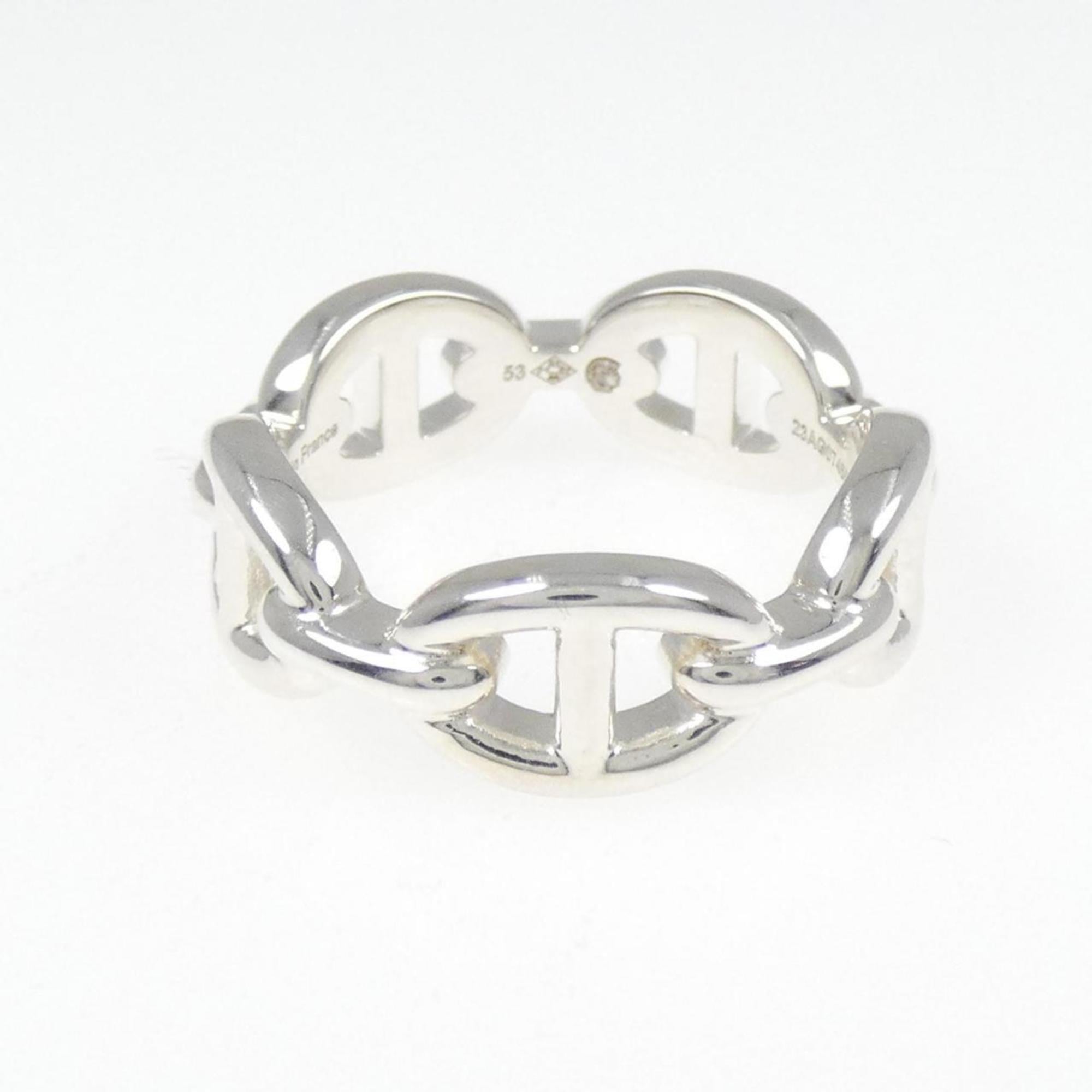 Hermes Chaine D'ancre Silver 925 Band Ring (Pre-Owned)