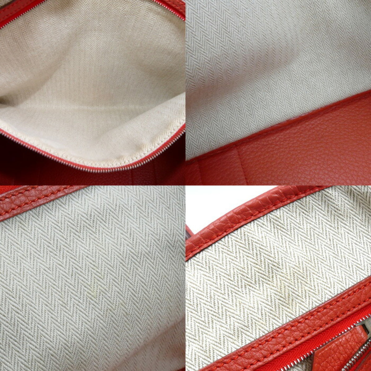 Hermes Red Orange Country Leather Handbag (Pre-Owned)