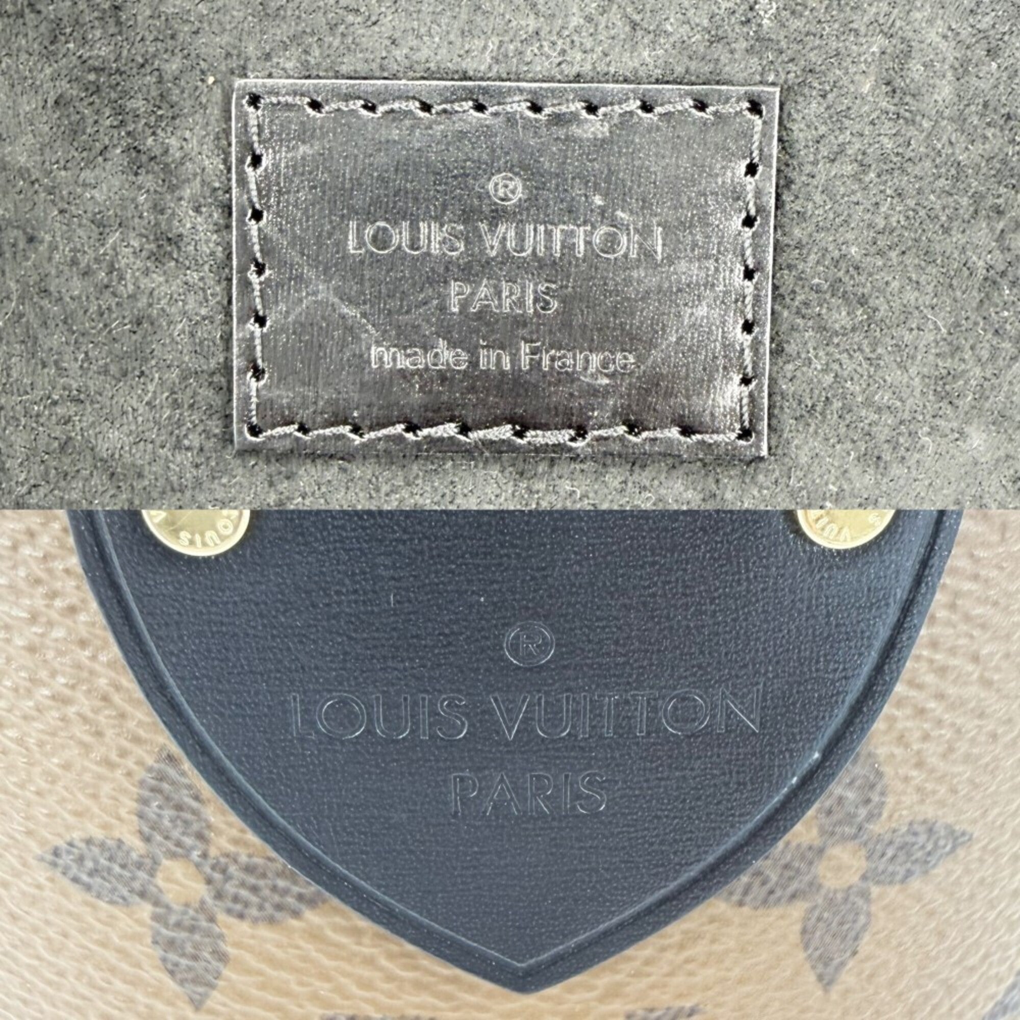 Louis Vuitton Black Brown Monogram Monogram Reverse Handbag Shoulder Bag Vanity Bag (Pre-Owned)