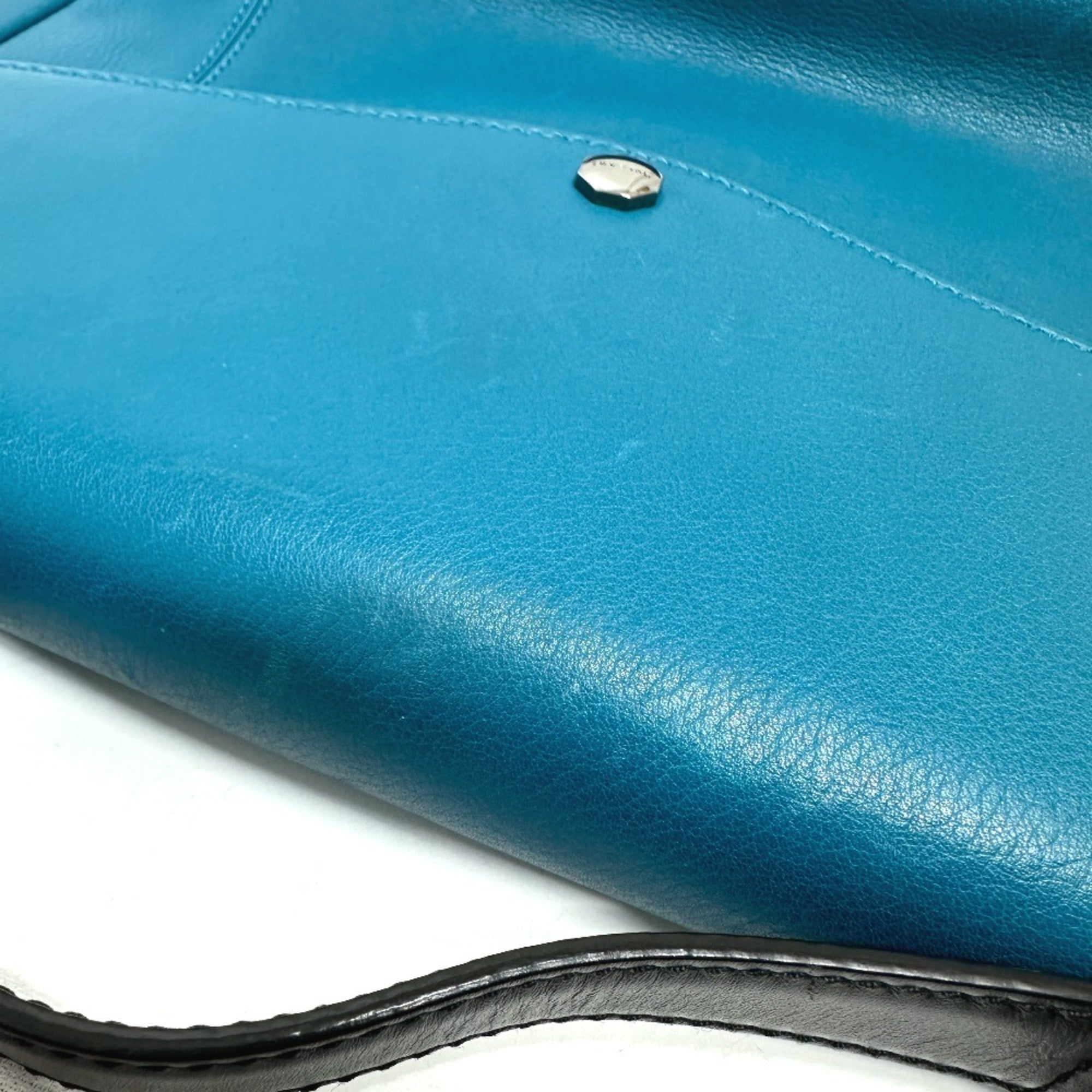Bvlgari Blue Turquoise Leather Handbag (Pre-Owned)