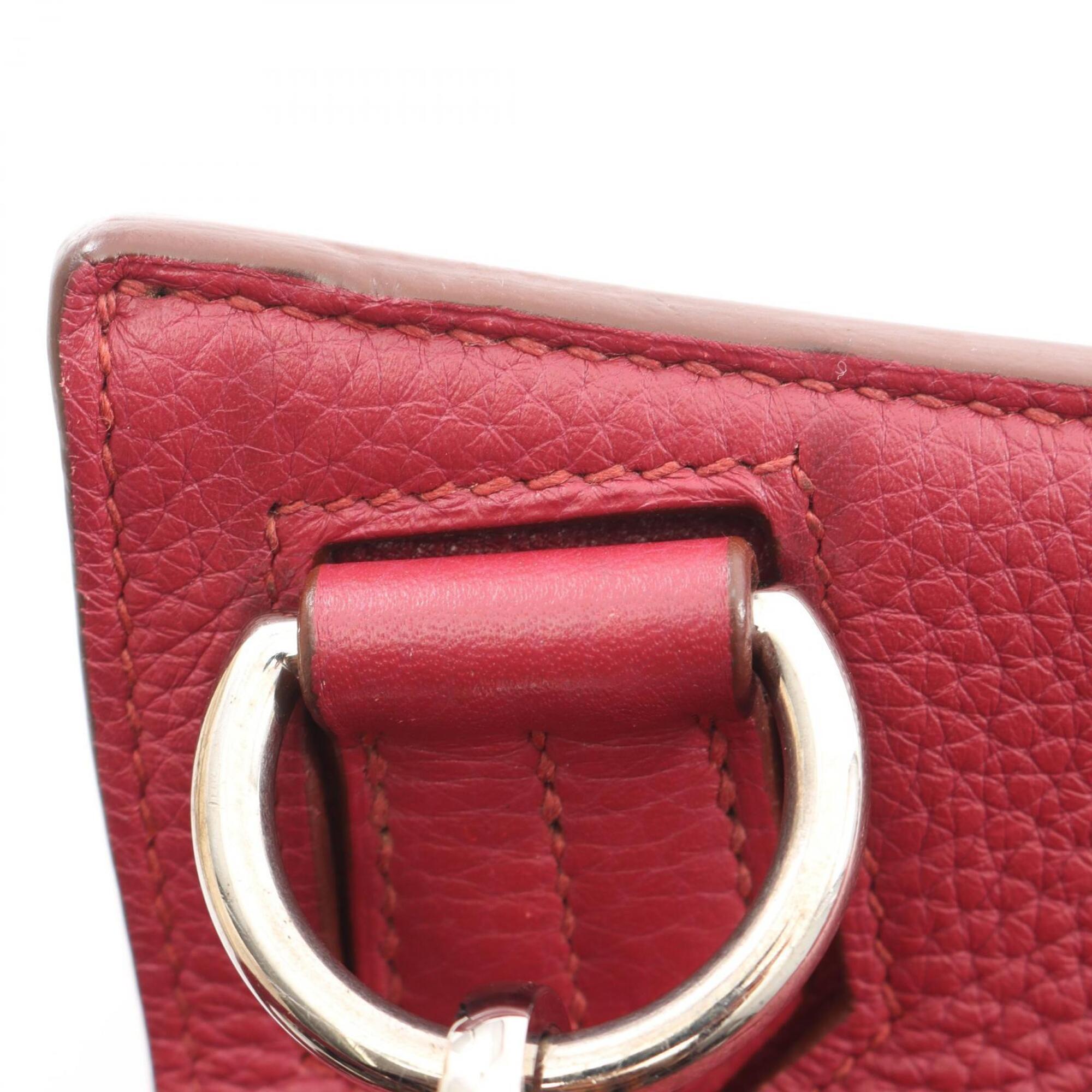 Hermes Pink Taurillon Clemence Leather Handbag Shoulder Bag (Pre-Owned)