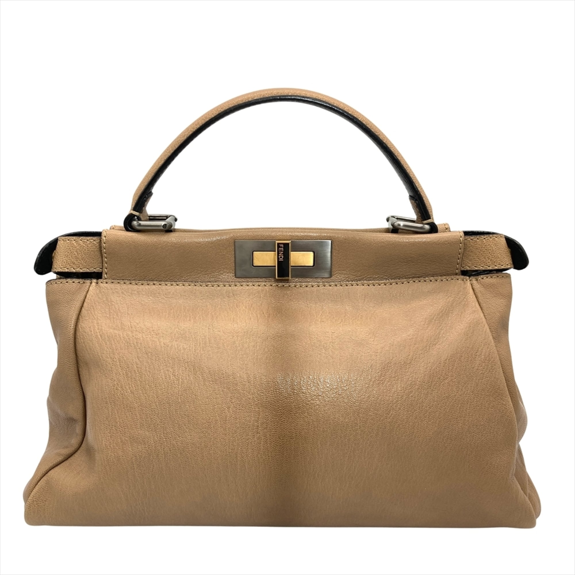 Fendi Camel Leather Handbag (Pre-Owned)