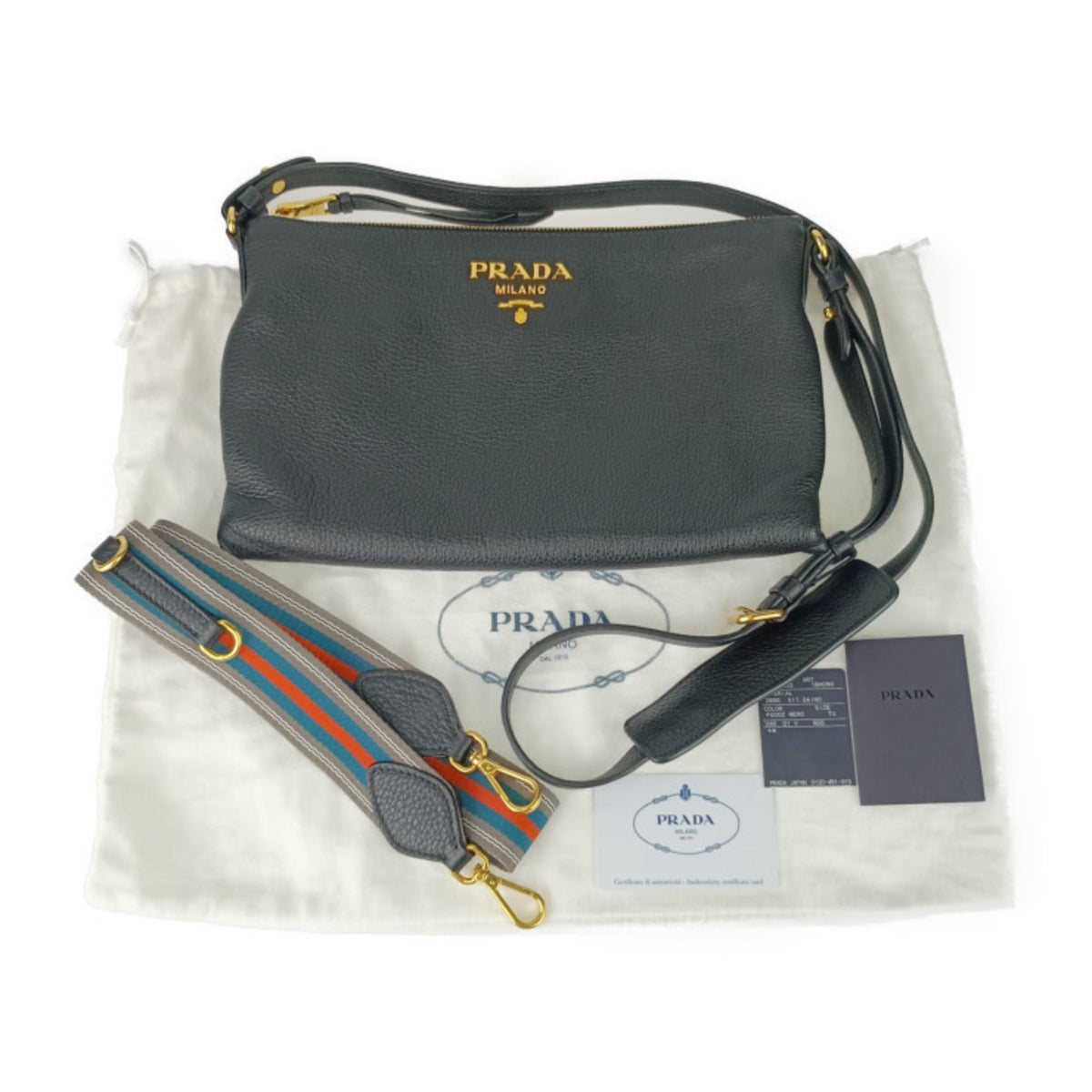 Prada Black Vitello Daino Shoulder Bag (Pre-Owned)