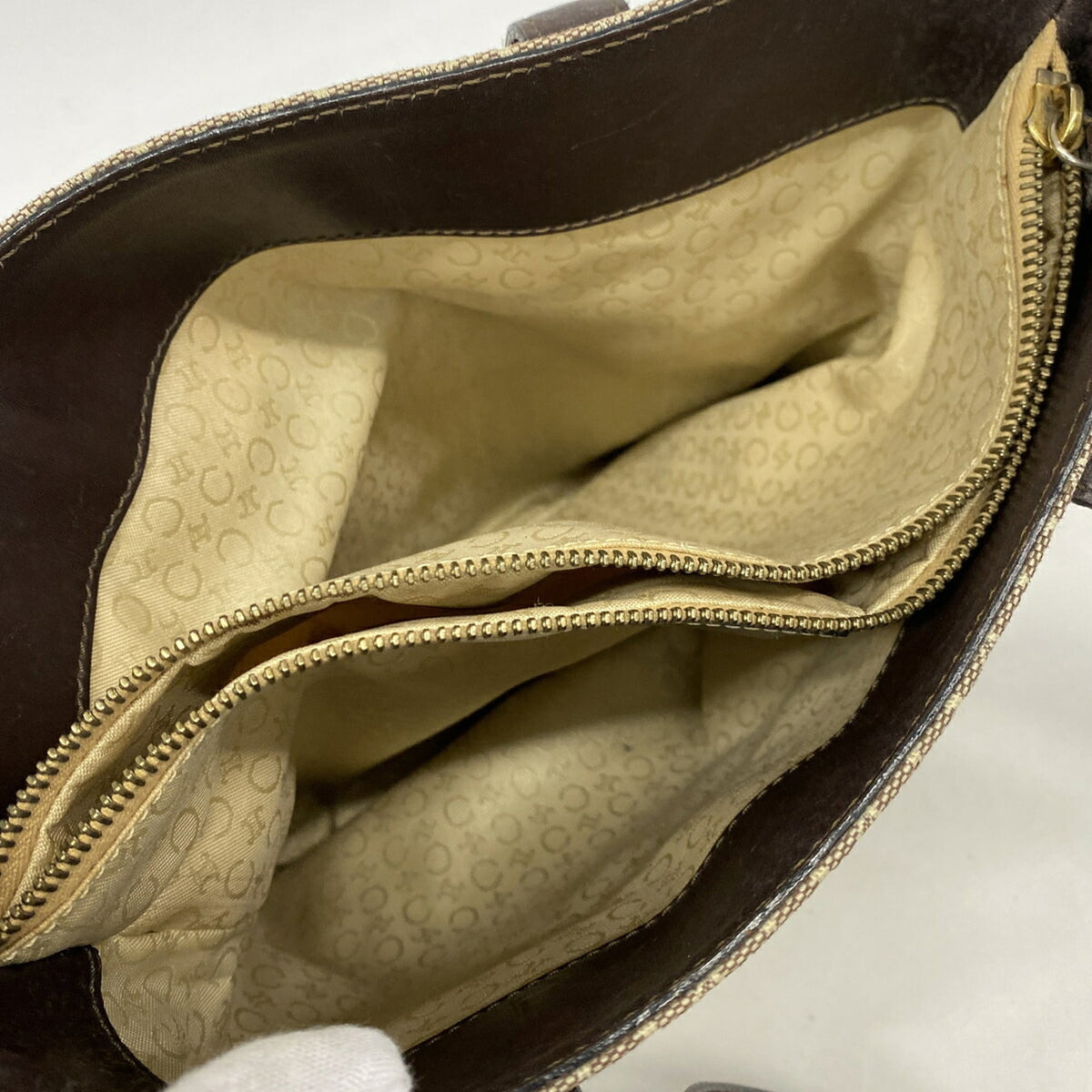 Celine Brown Canvas Tote Bag (Pre-Owned)