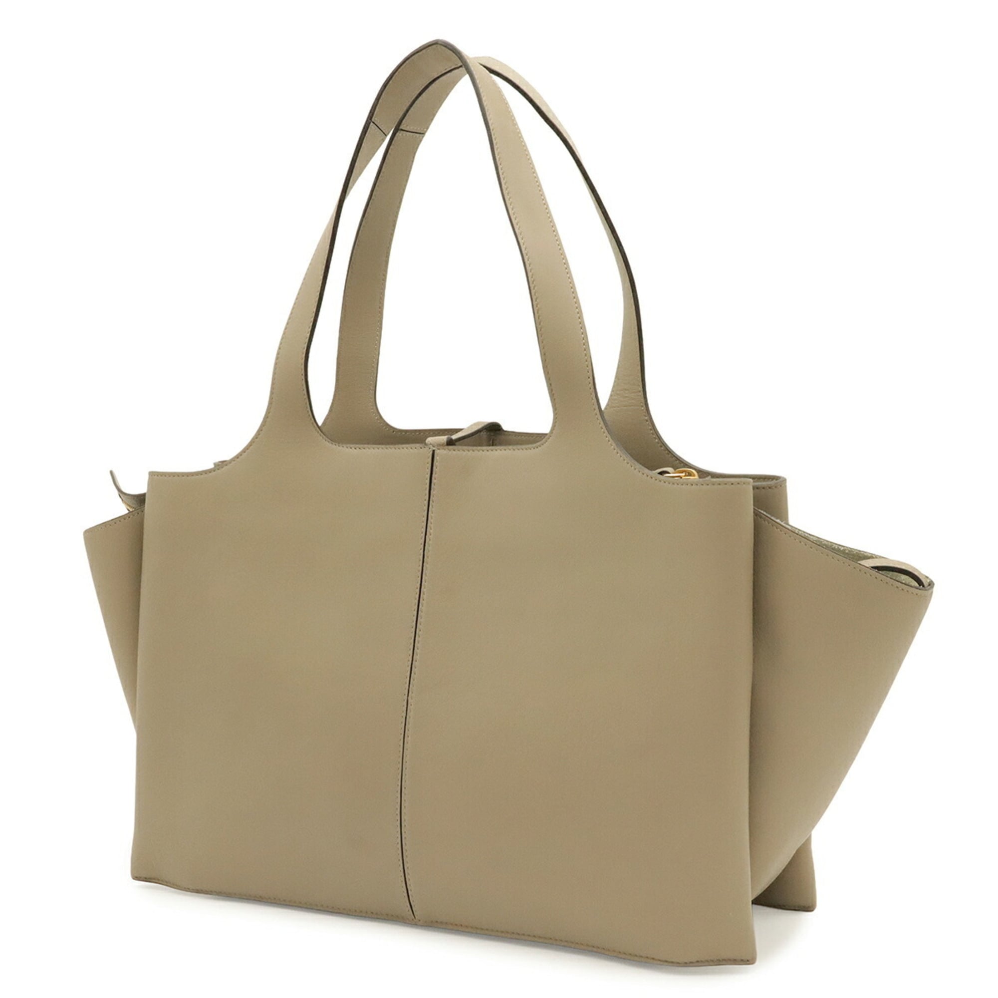 Celine Grayish Leather Shoulder Bag Tote Bag (Pre-Owned)