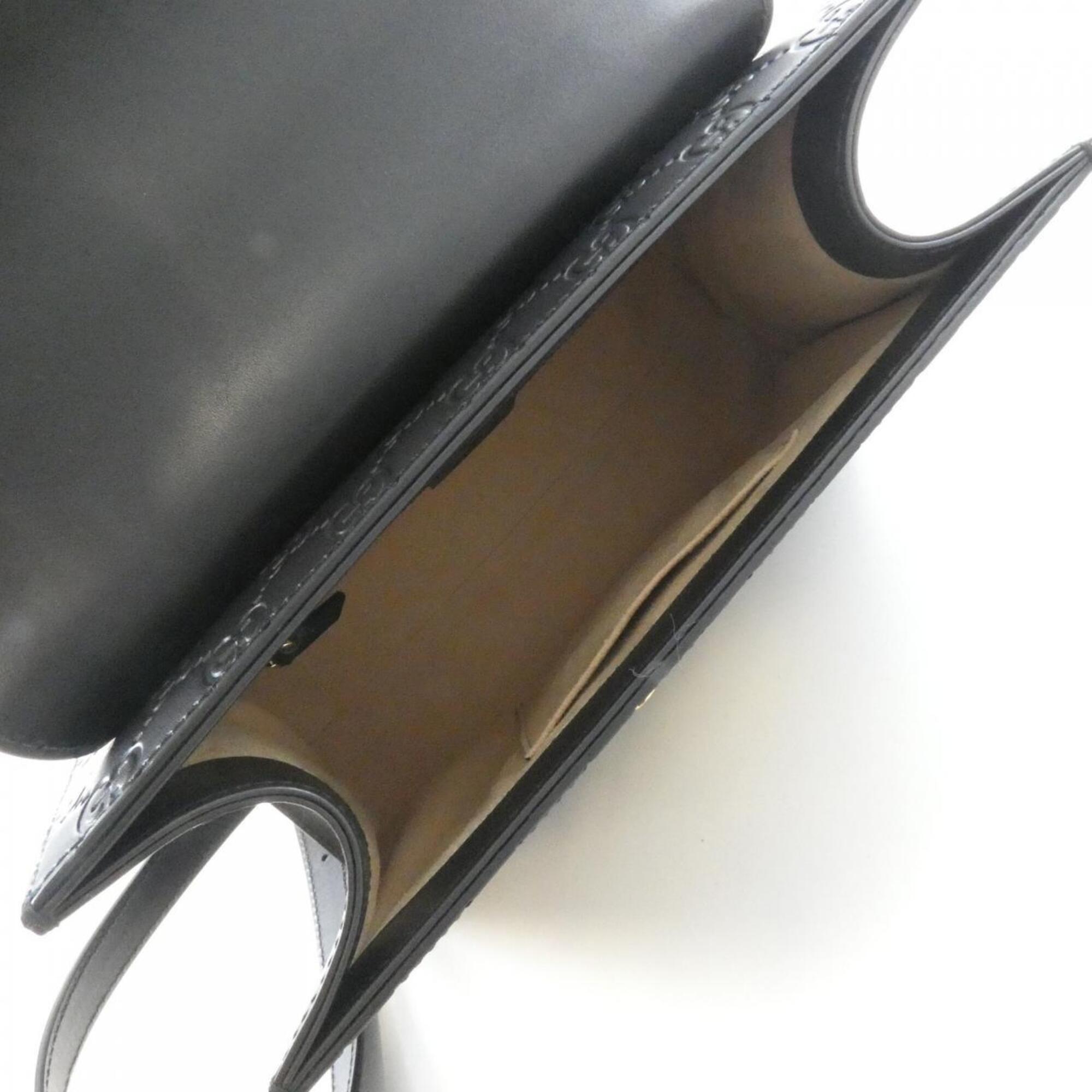 Gucci Black Leather Handbag (Pre-Owned)
