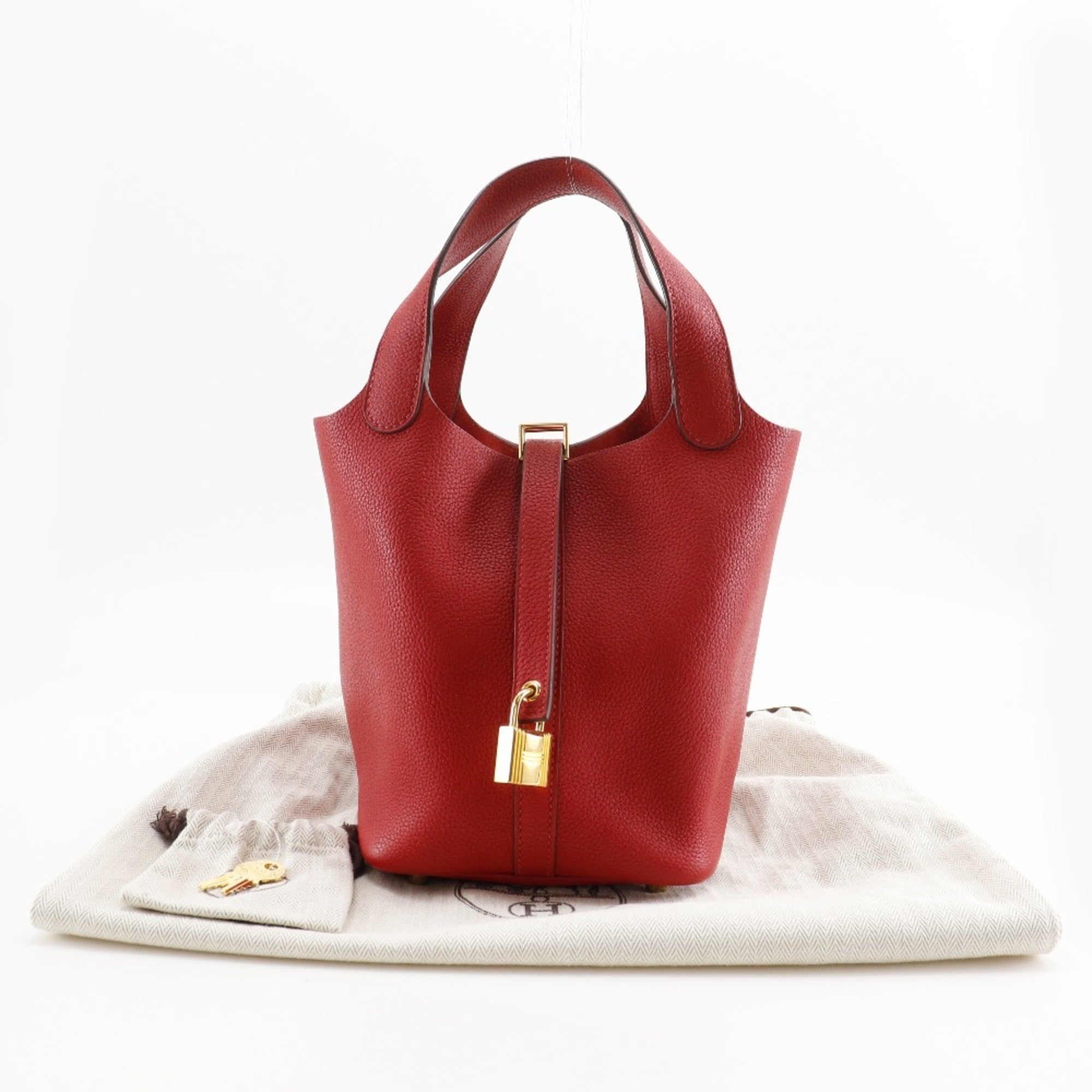 Hermes Picotin Red Color Handbag (Pre-Owned)