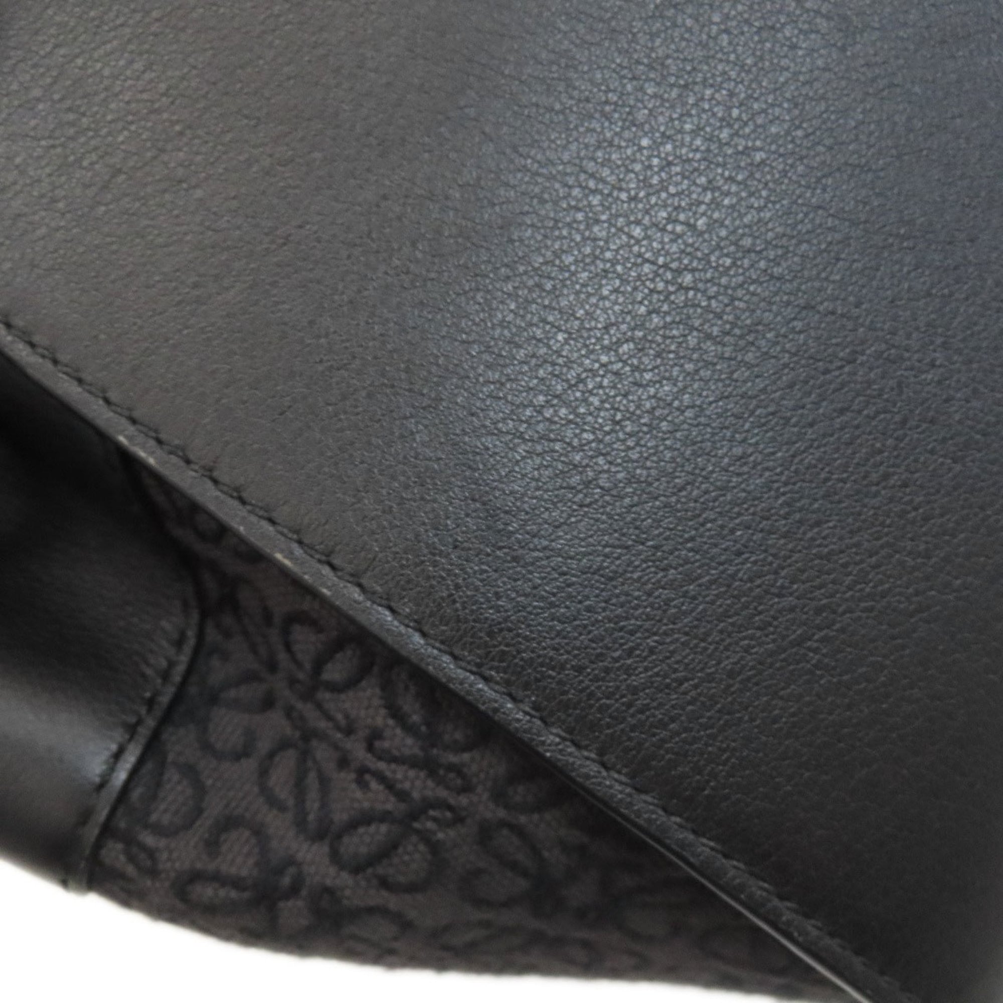Loewe Black Canvas Leather Handbag (Pre-Owned)