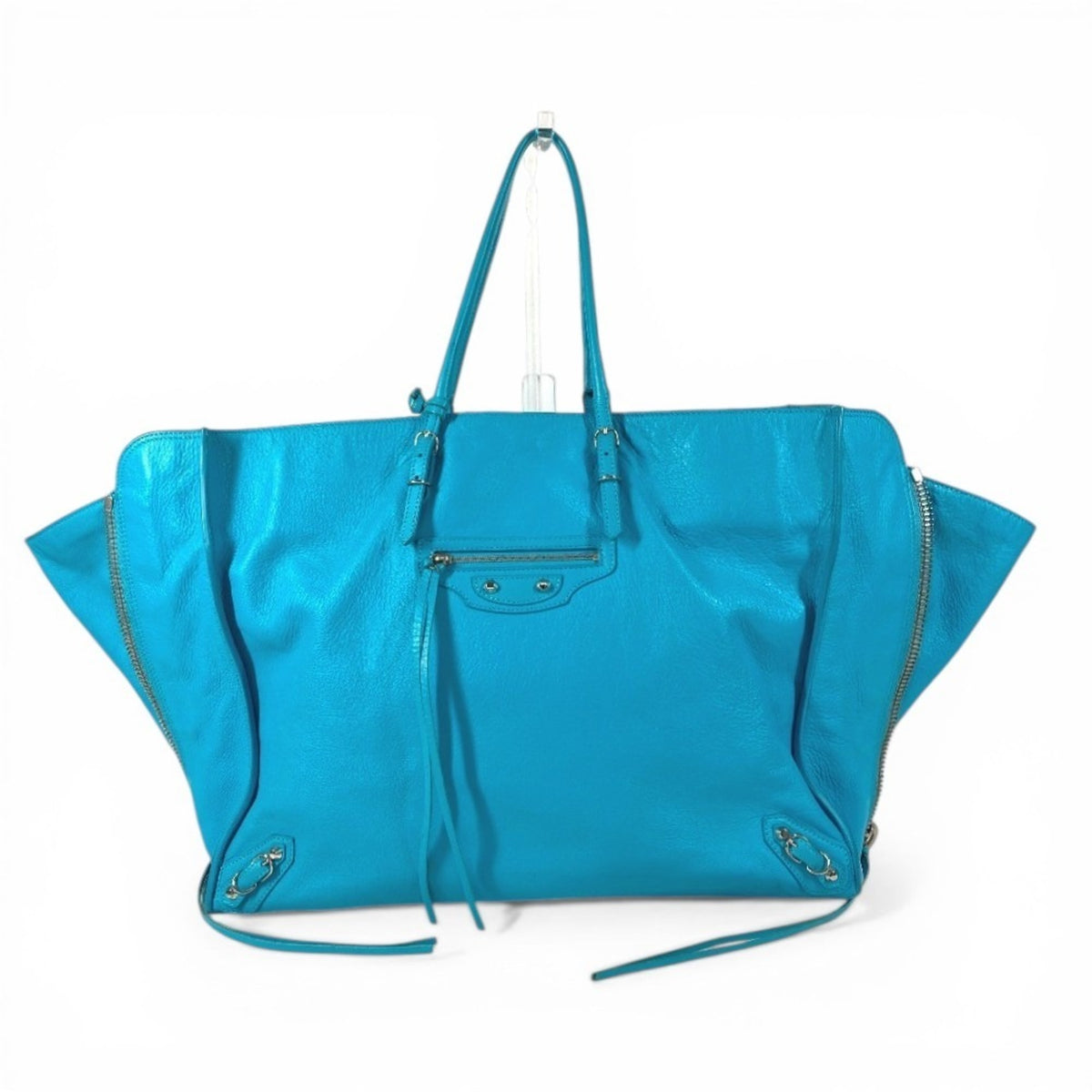Louis Vuitton Blue Leather Shoulder Bag Tote Bag (Pre-Owned)