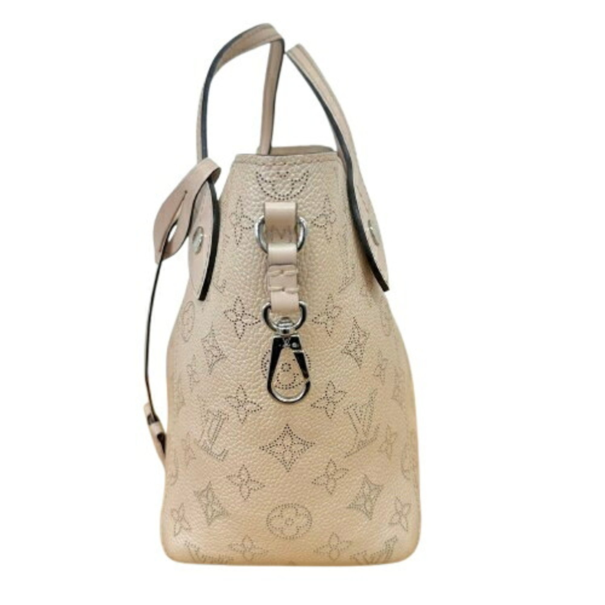 Louis Vuitton Mahina Pink Beige Leather Handbag Shoulder Bag (Pre-Owned)