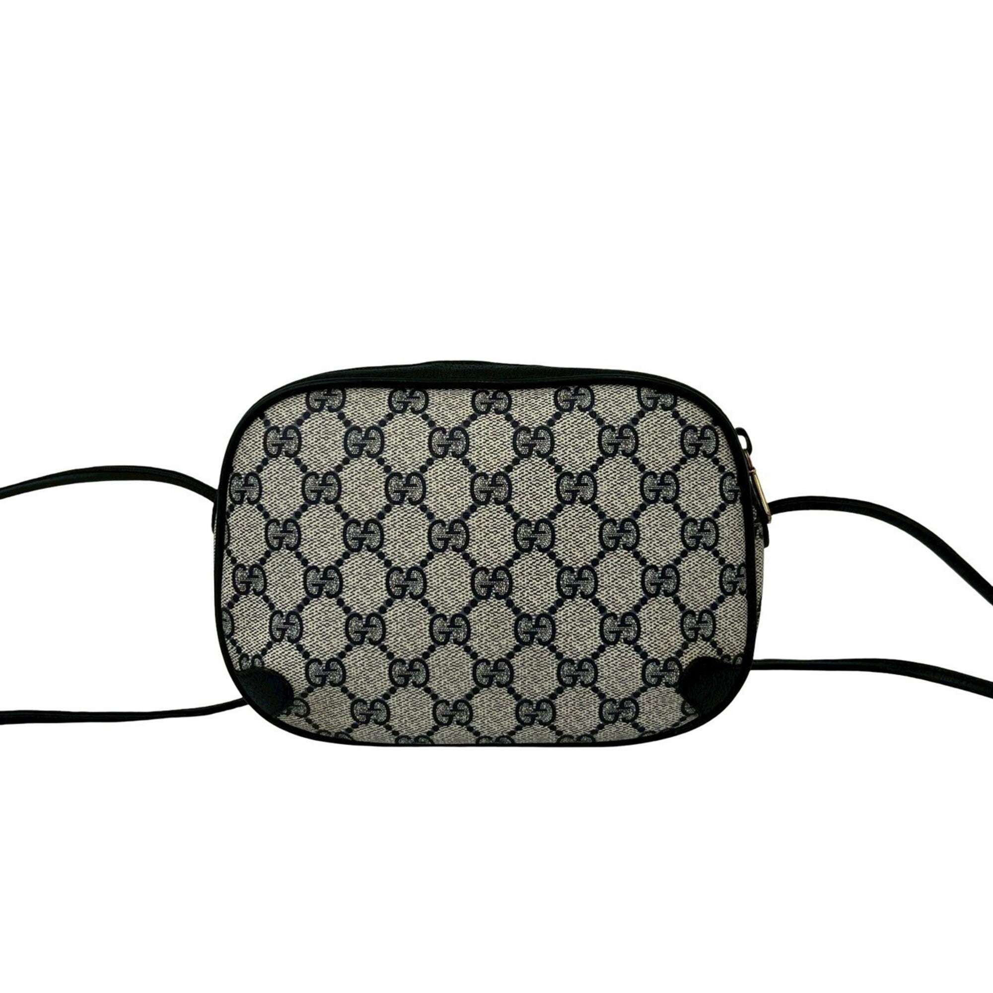Gucci Navy Red Color Leather Pvc Pochette Shoulder Bag (Pre-Owned)