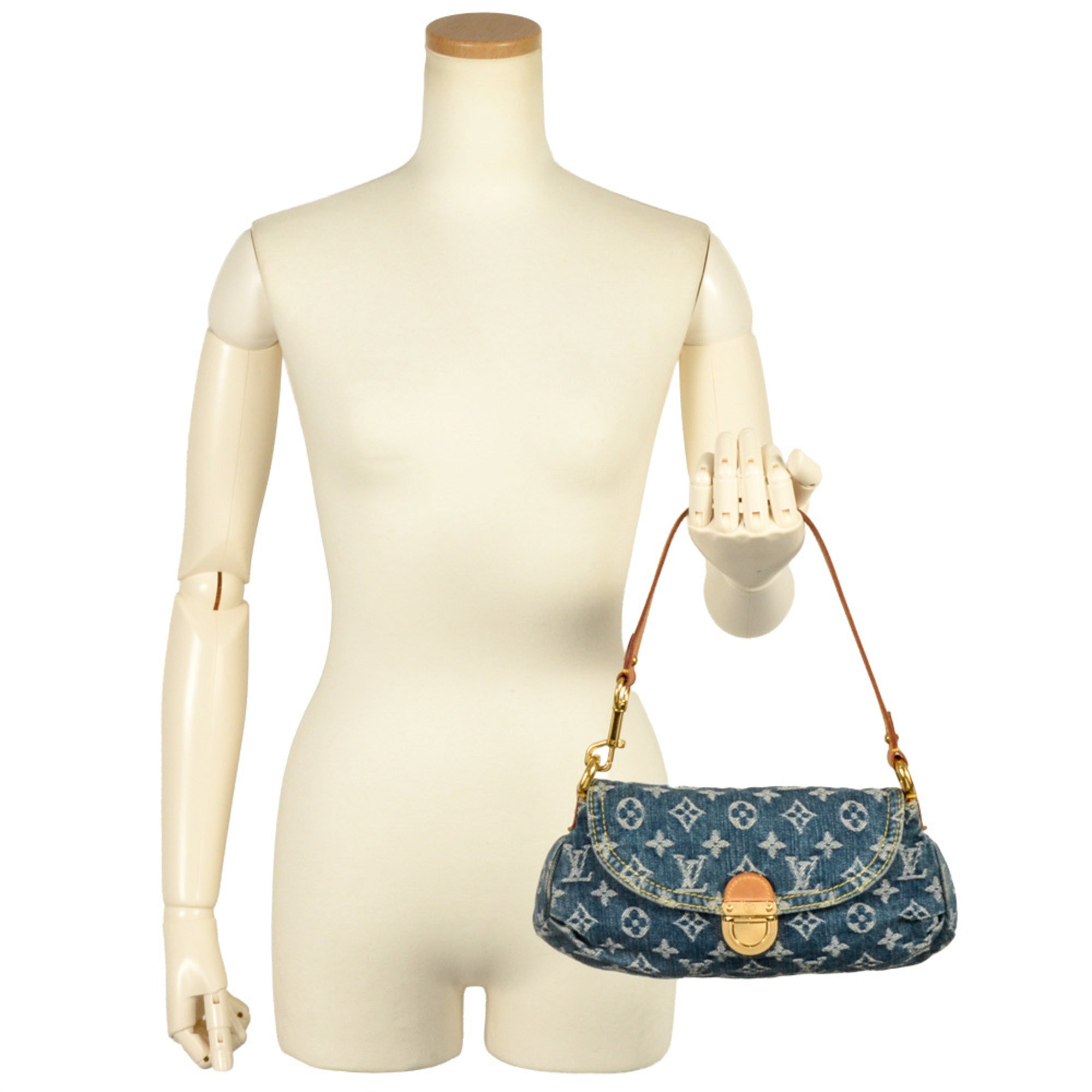 Louis Vuitton Monogram Denim Shoulder Bag (Pre-Owned)
