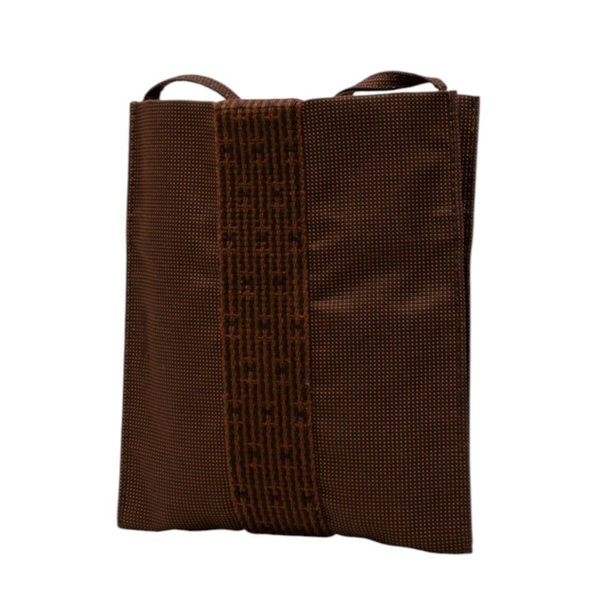 Hermes Brown Canvas Pochette Shoulder Bag (Pre-Owned)