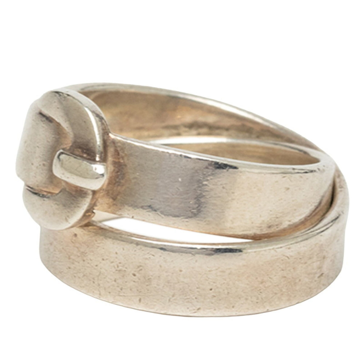 Hermes Silver 925 Band Ring (Pre-Owned)