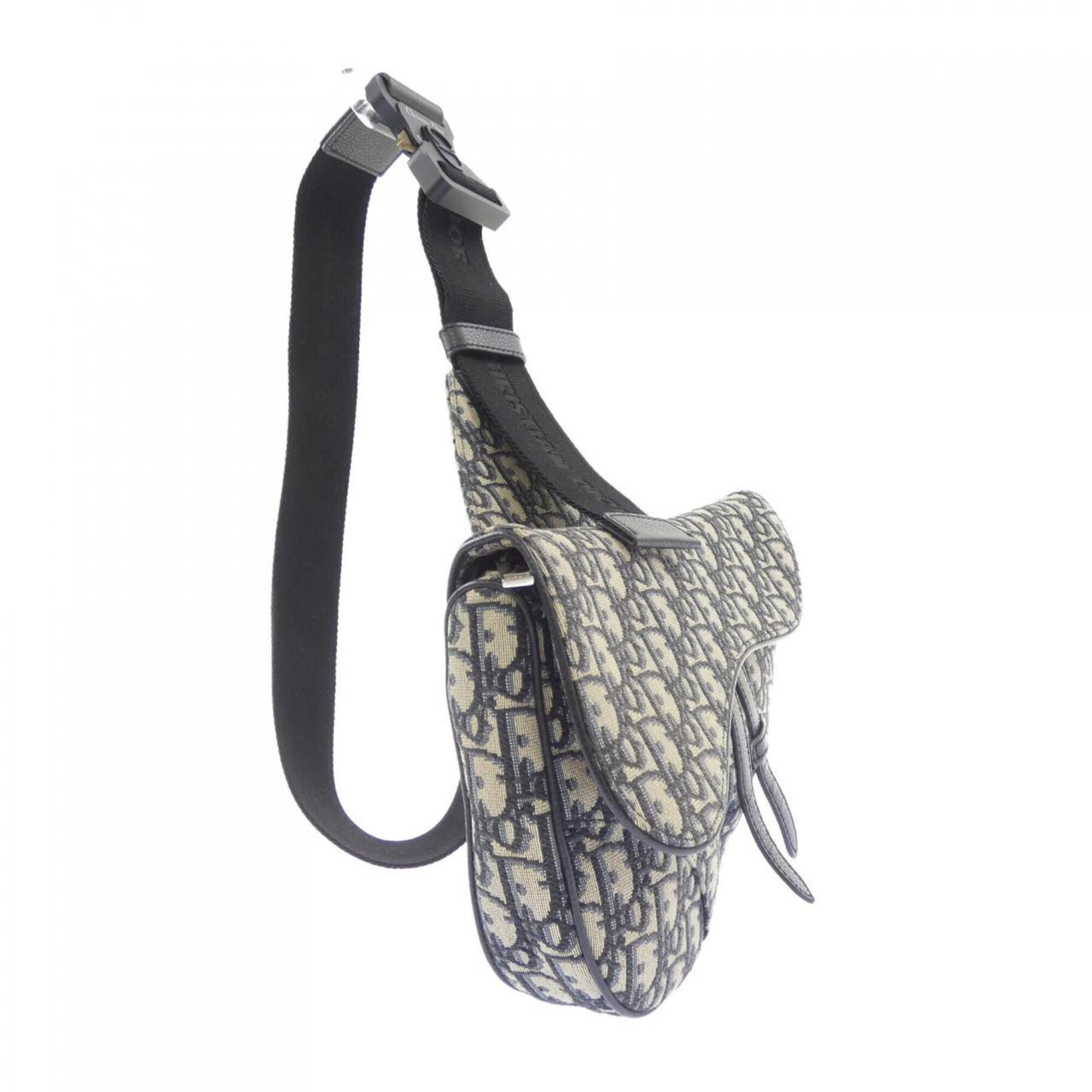 Christian Dior Beige Black Jacquard Handbag (Pre-Owned)