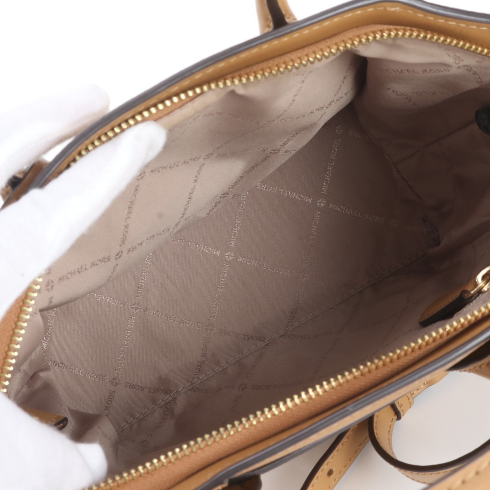 Michael Kors Brown Leather Handbag Shoulder Bag Tote Bag (Pre-Owned)