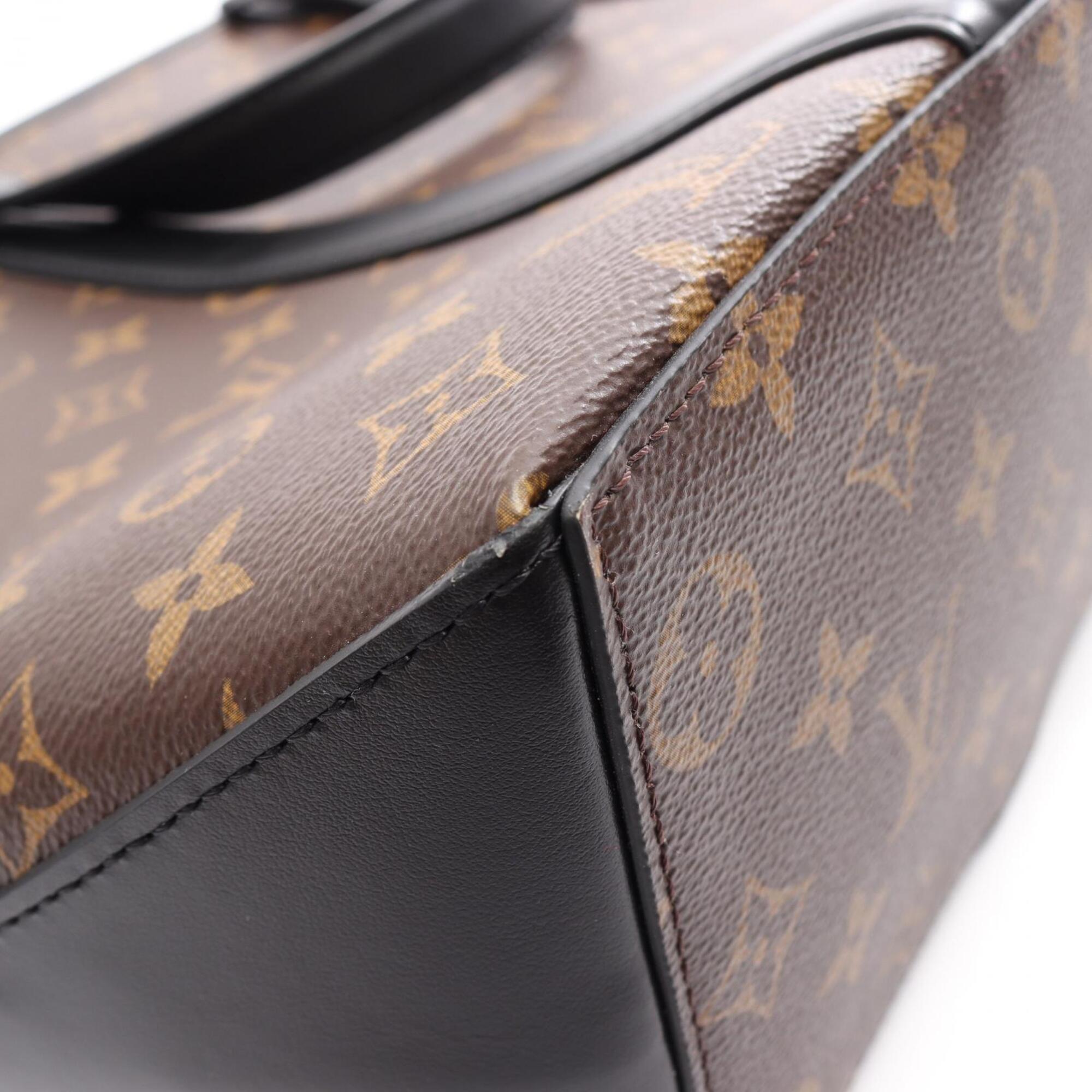 Louis Vuitton Black Brown Pvc Leather Handbag Tote Bag (Pre-Owned)