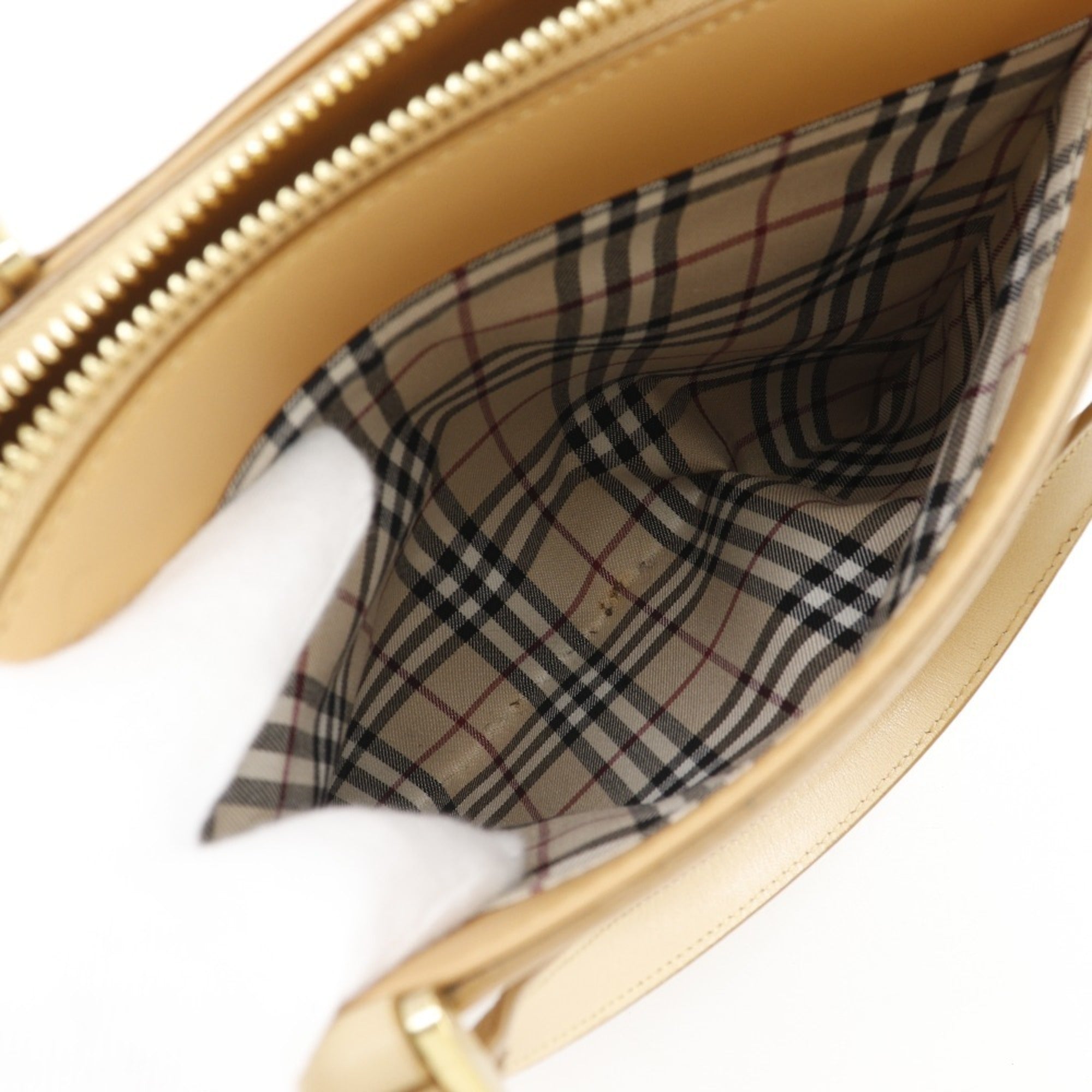 Burberry Beige Leather Handbag (Pre-Owned)