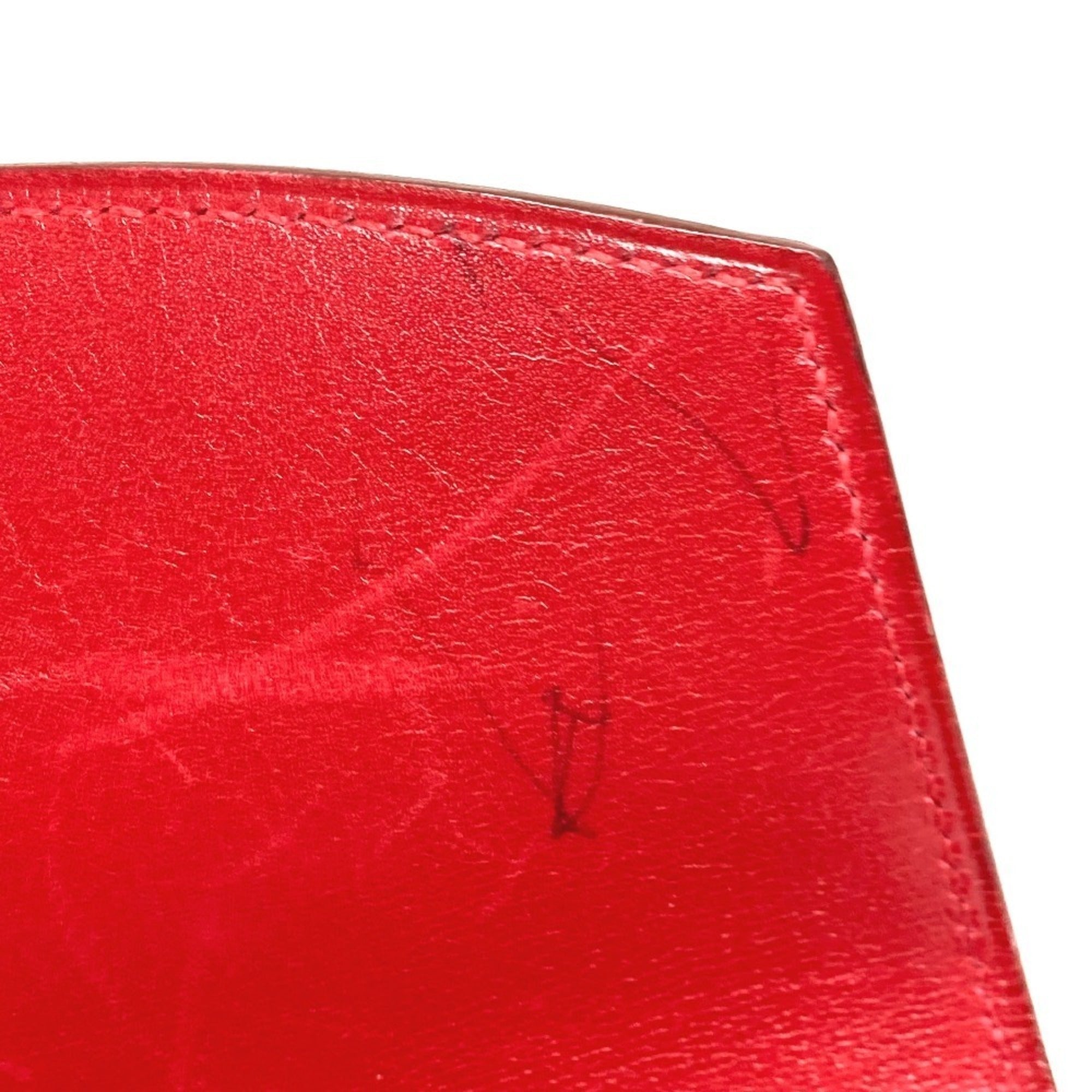 Hermes Red Color Leather Clutch Bag Pochette Pouch (Pre-Owned)
