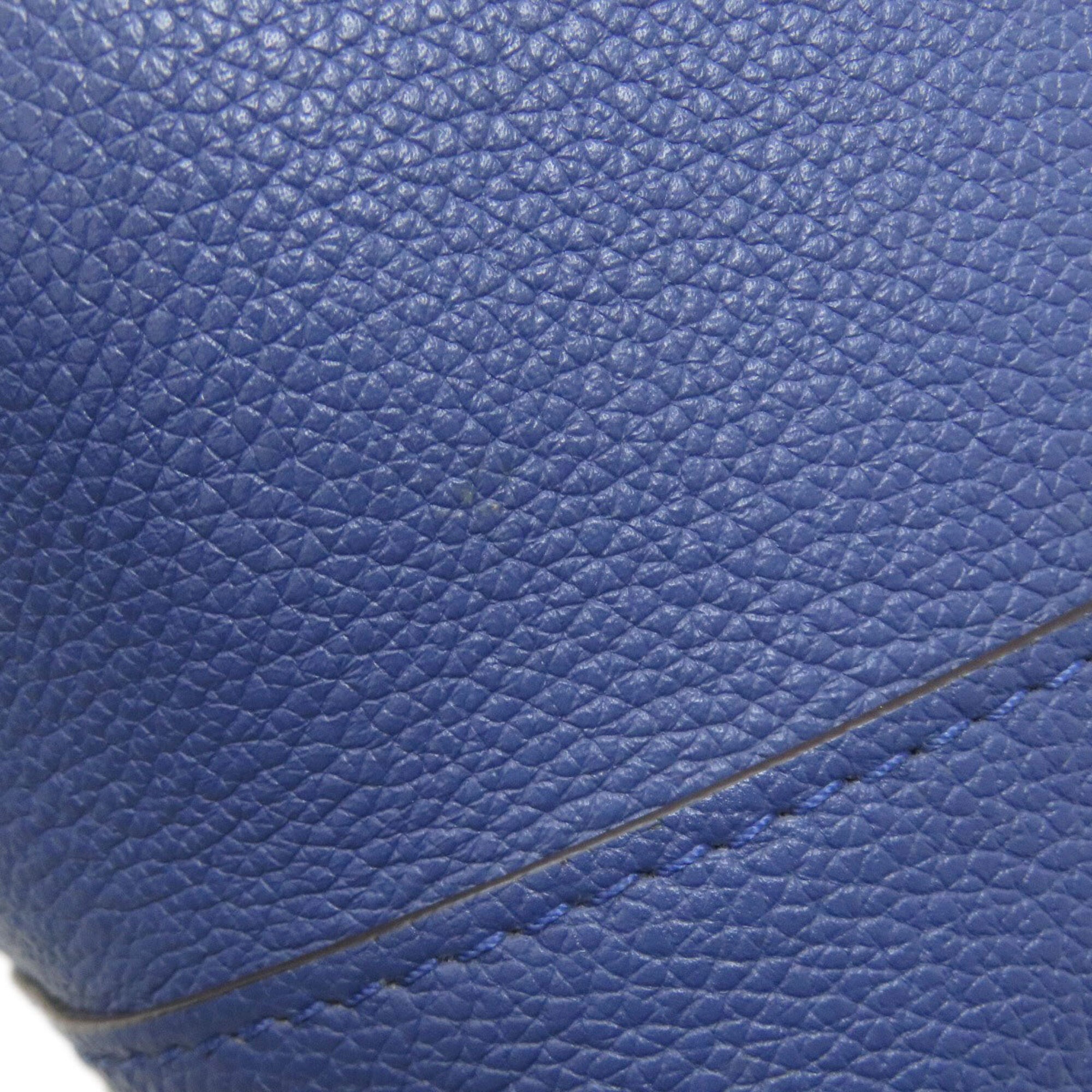 Louis Vuitton Beige Blue Leather Backpack (Pre-Owned)