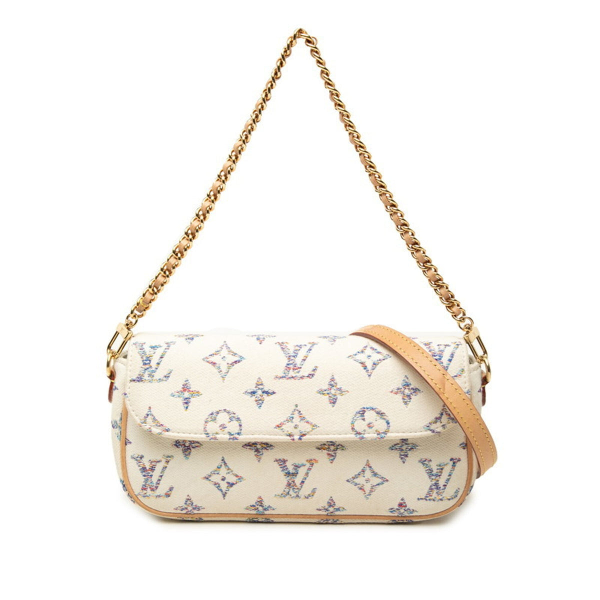 Louis Vuitton Monogram Multi-Color White Canvas Leather Handbag Shoulder Bag (Pre-Owned)