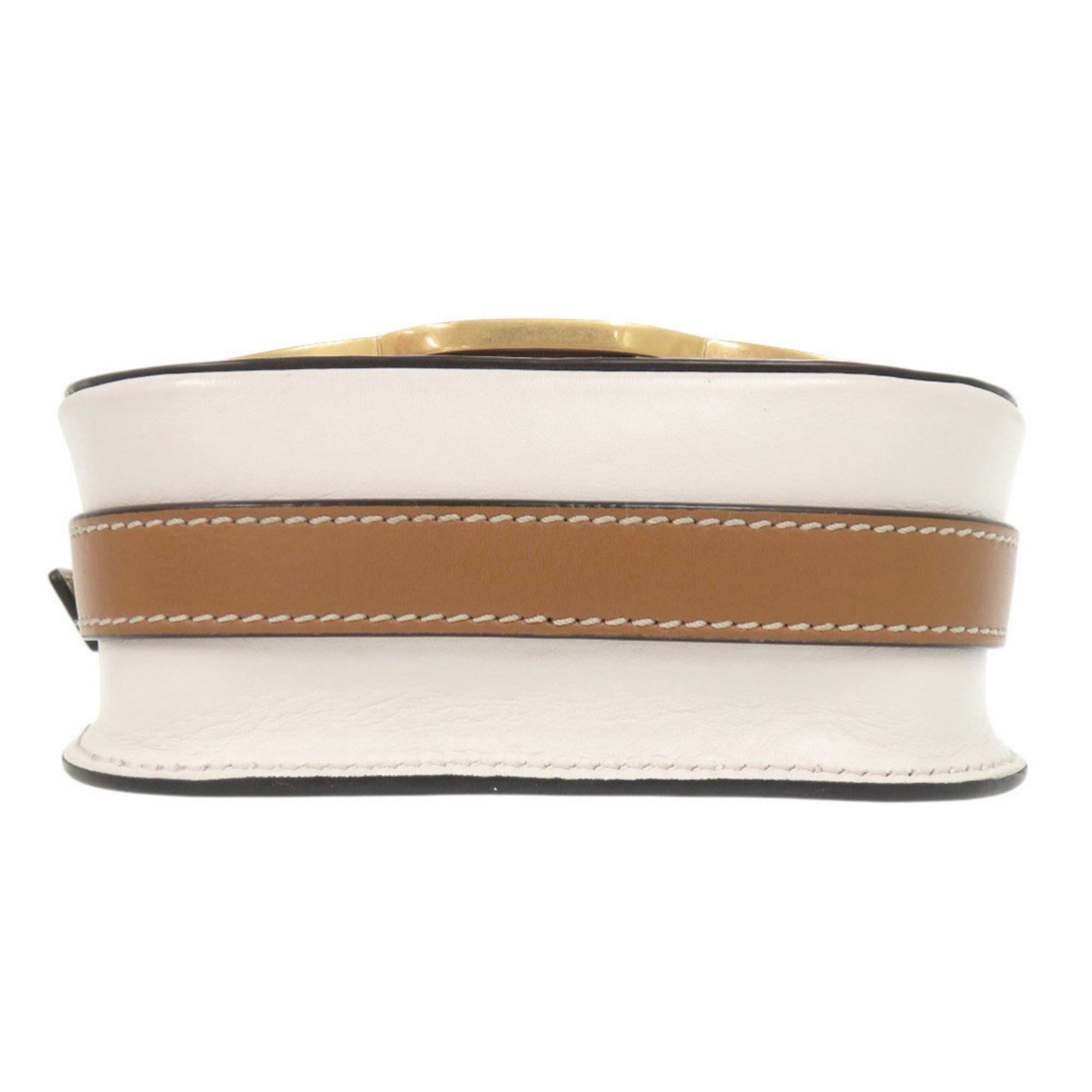Tod's Brown White Leather Shoulder Bag (Pre-Owned)
