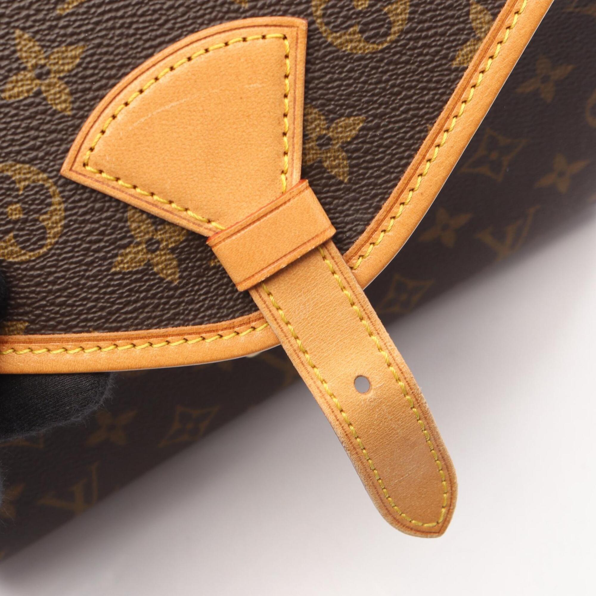 Louis Vuitton Monogram Brown Coated Canvas Leather Handbag (Pre-Owned)