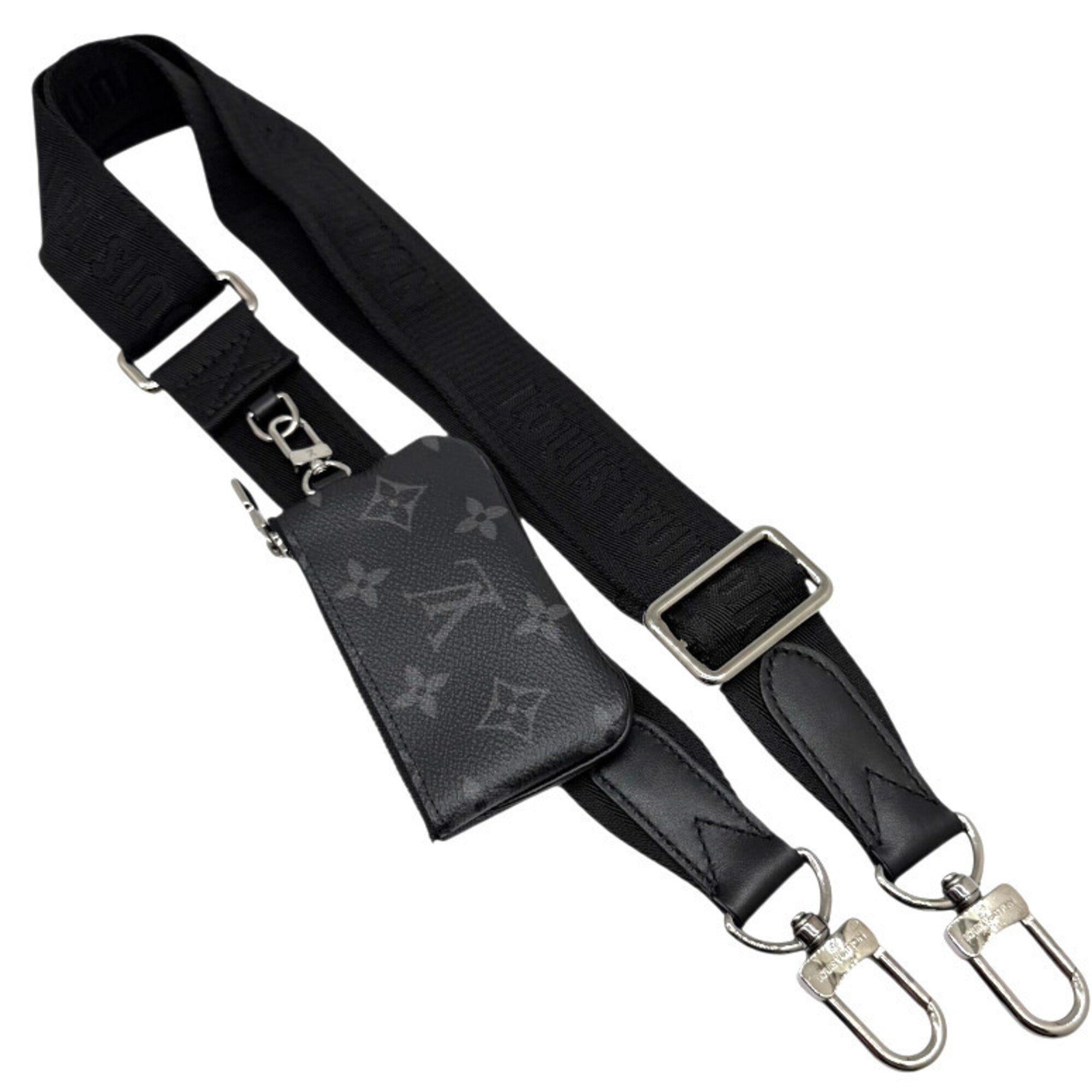 Louis Vuitton Monogram Eclipse Black Gray Monogram Eclipse Monogram Eclipse Pouch Shoulder Bag (Pre-Owned)