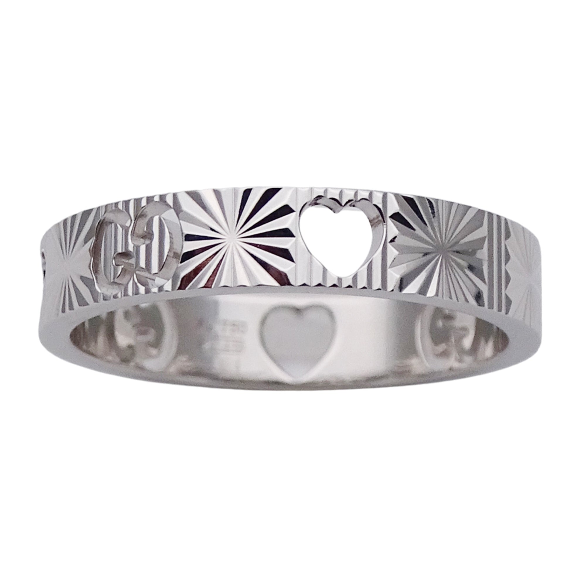 Gucci Icon White Gold White Gold (18K) Band Ring (Pre-Owned)