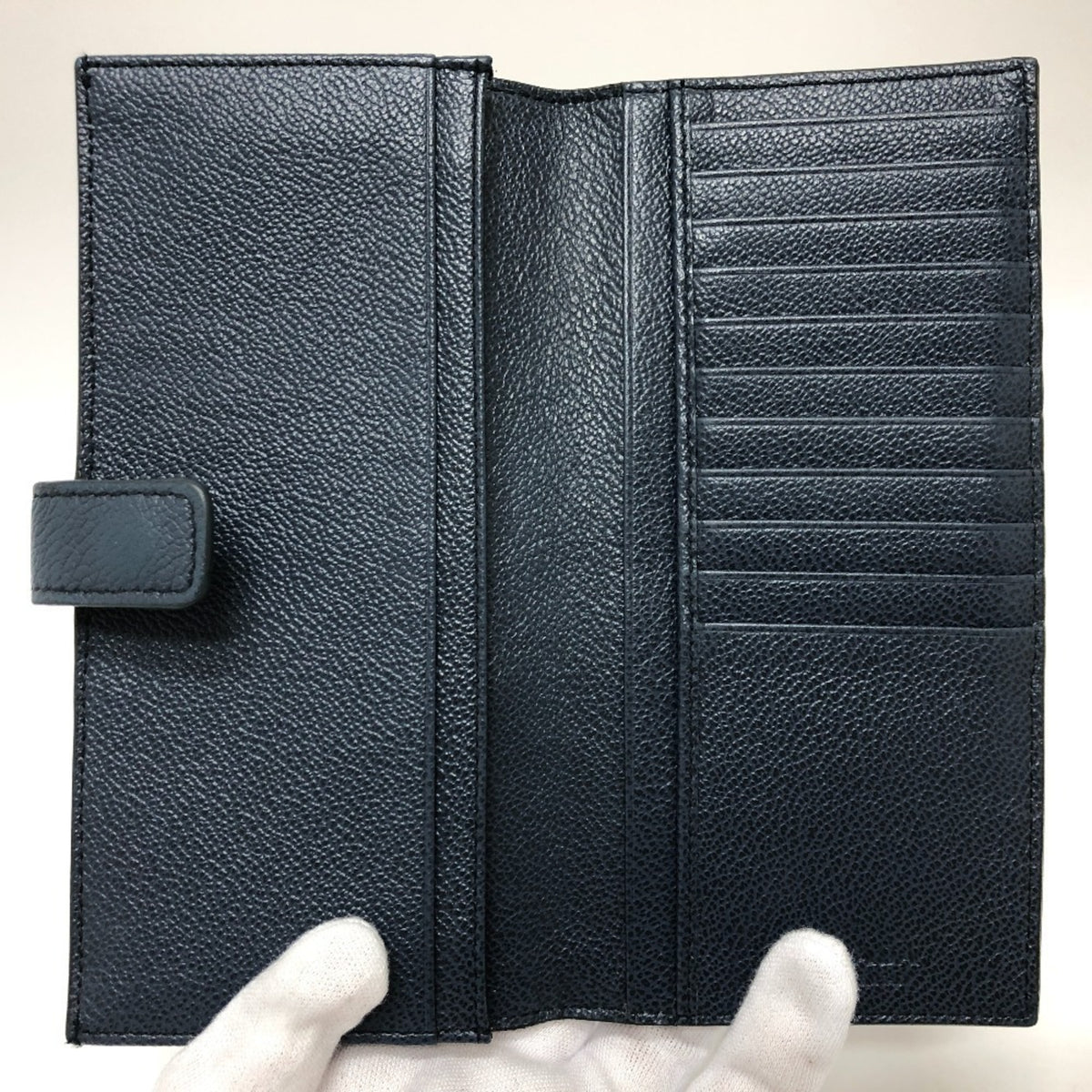 Prada Blue Leather Long Wallet (Bi-Fold) (Pre-Owned)