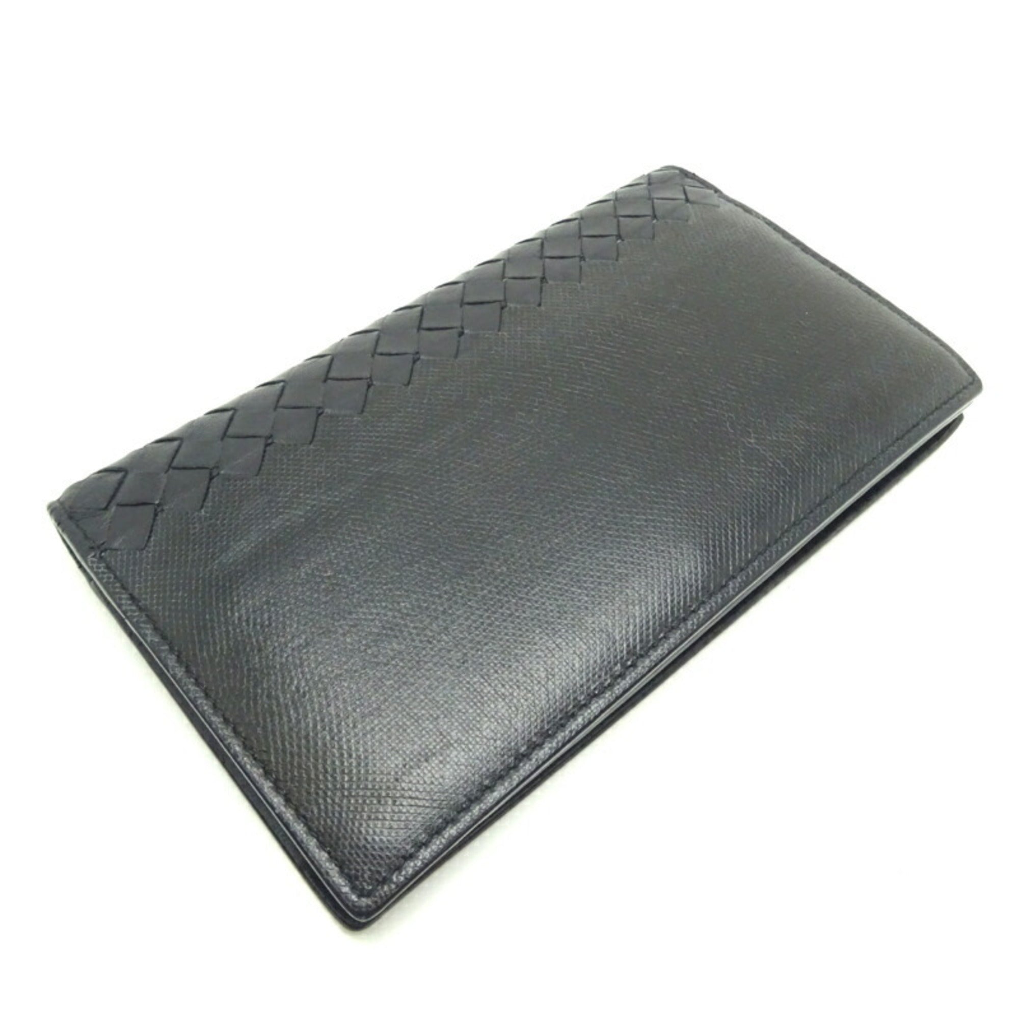 Bottega Veneta Intrecciato Black Intrecciato Coin Purse/Coin Case (Pre-Owned)