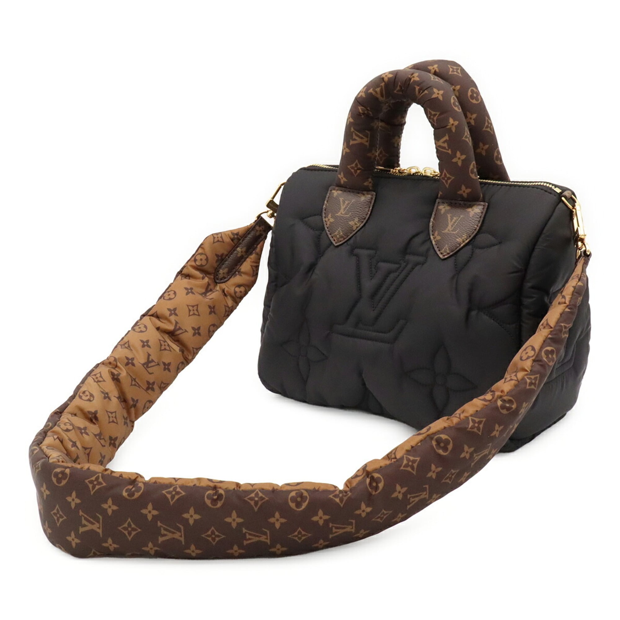 Louis Vuitton Black Nylon Monogram Canvas Handbag Shoulder Bag (Pre-Owned)