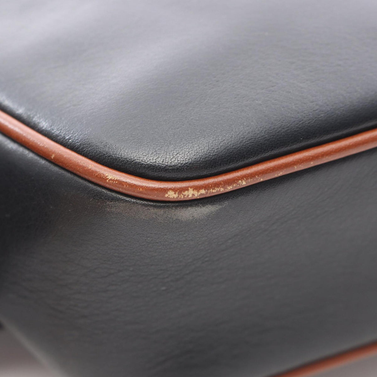 Celine Black Brown Leather Handbag Shoulder Bag (Pre-Owned)