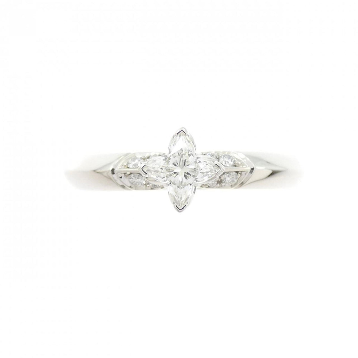 Louis Vuitton Platinum 950 Band Ring (Pre-Owned)