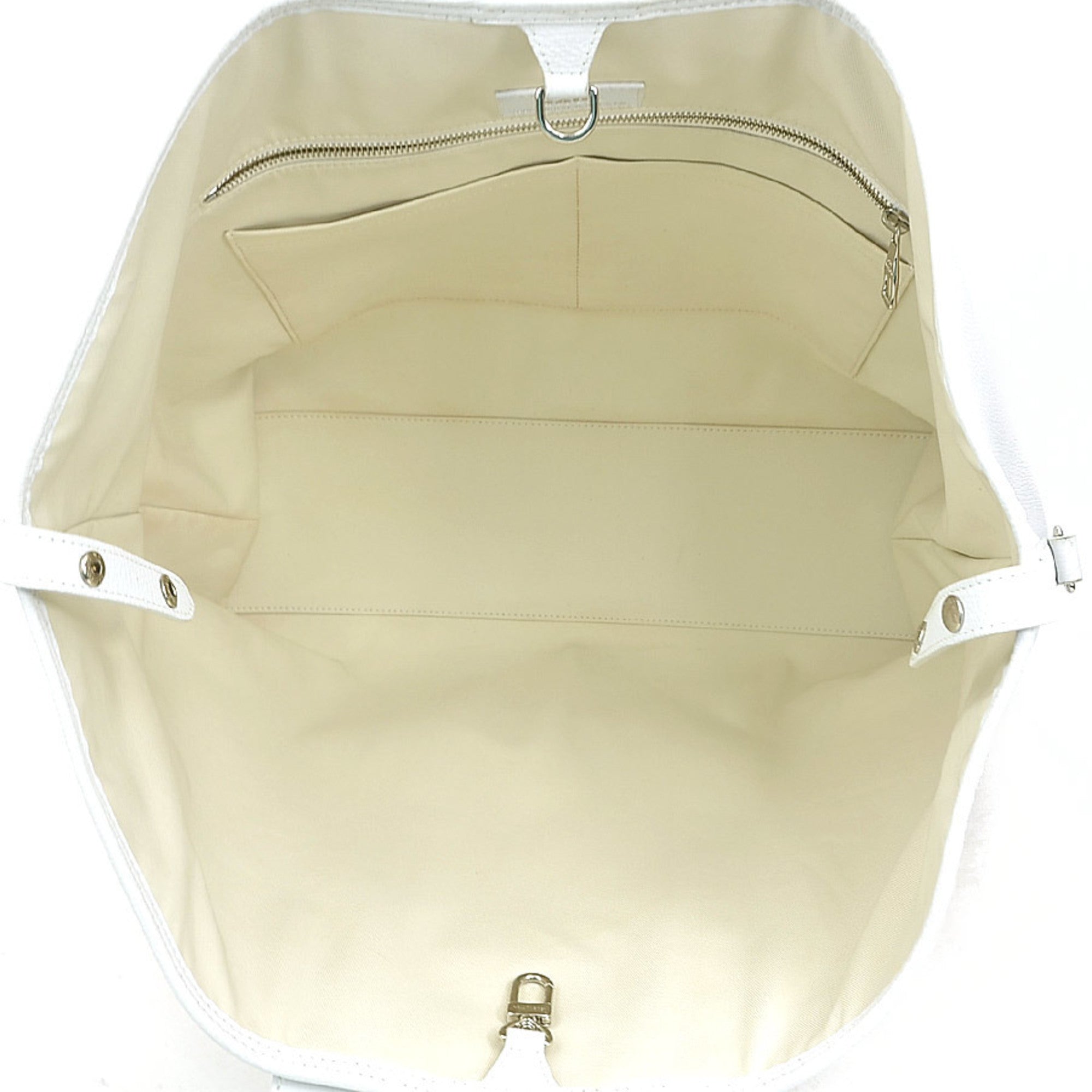 Louis Vuitton Blanc Leather Shoulder Bag Tote Bag (Pre-Owned)