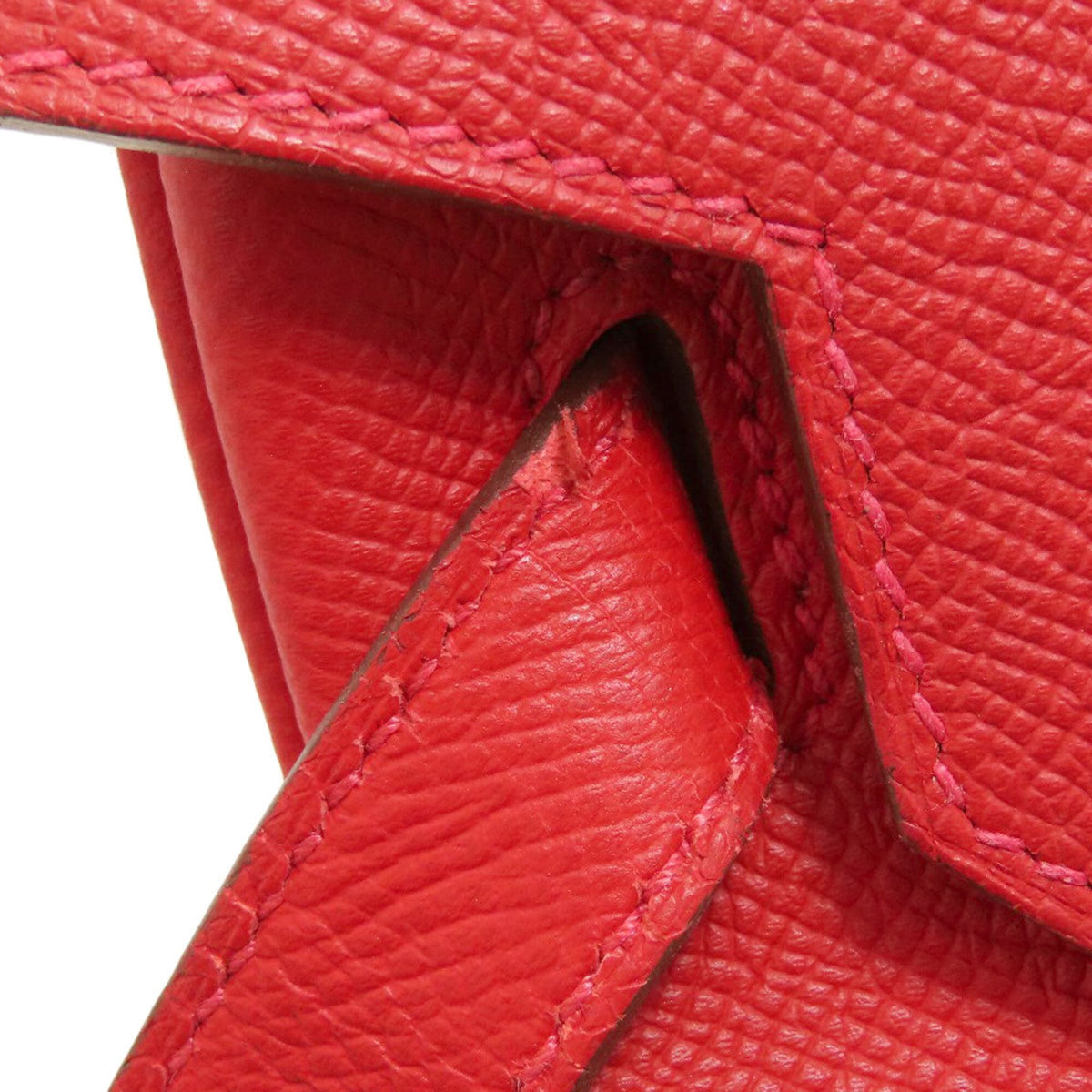 Hermes Red Color Rouge Casaque Epsom Leather Handbag (Pre-Owned)