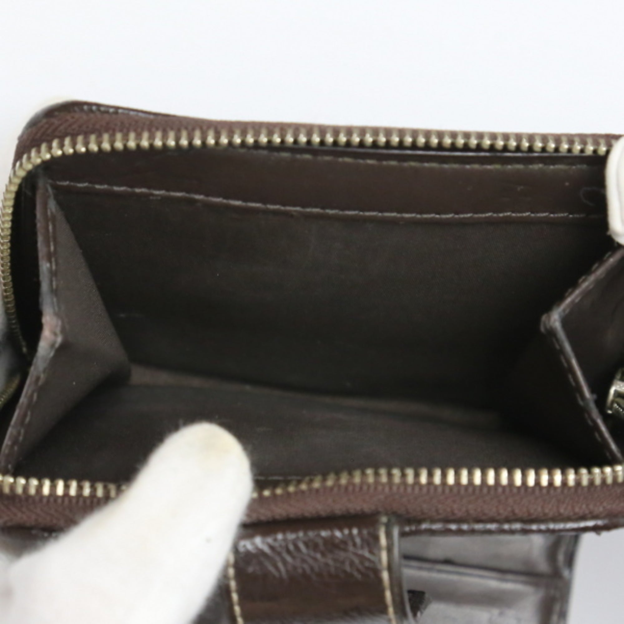Coach Beige Brown Signature Line Wallet (Bi-Fold) (Pre-Owned)