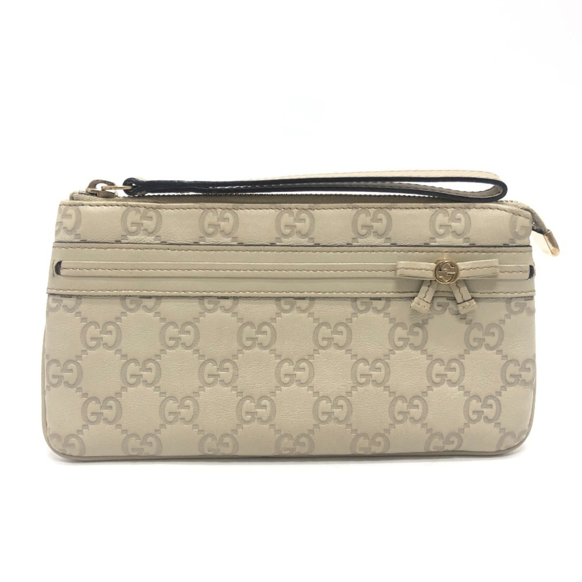 Gucci White Clutch Bag Handbag Pouch (Pre-Owned)