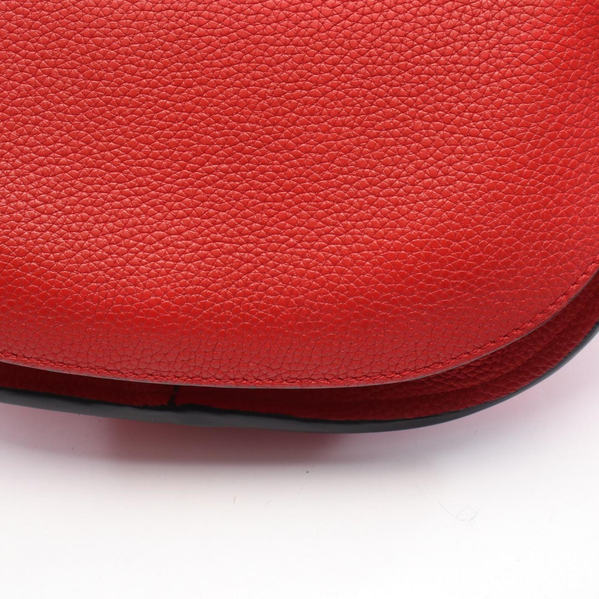 Loewe Red Color Leather Shoulder Bag (Pre-Owned)