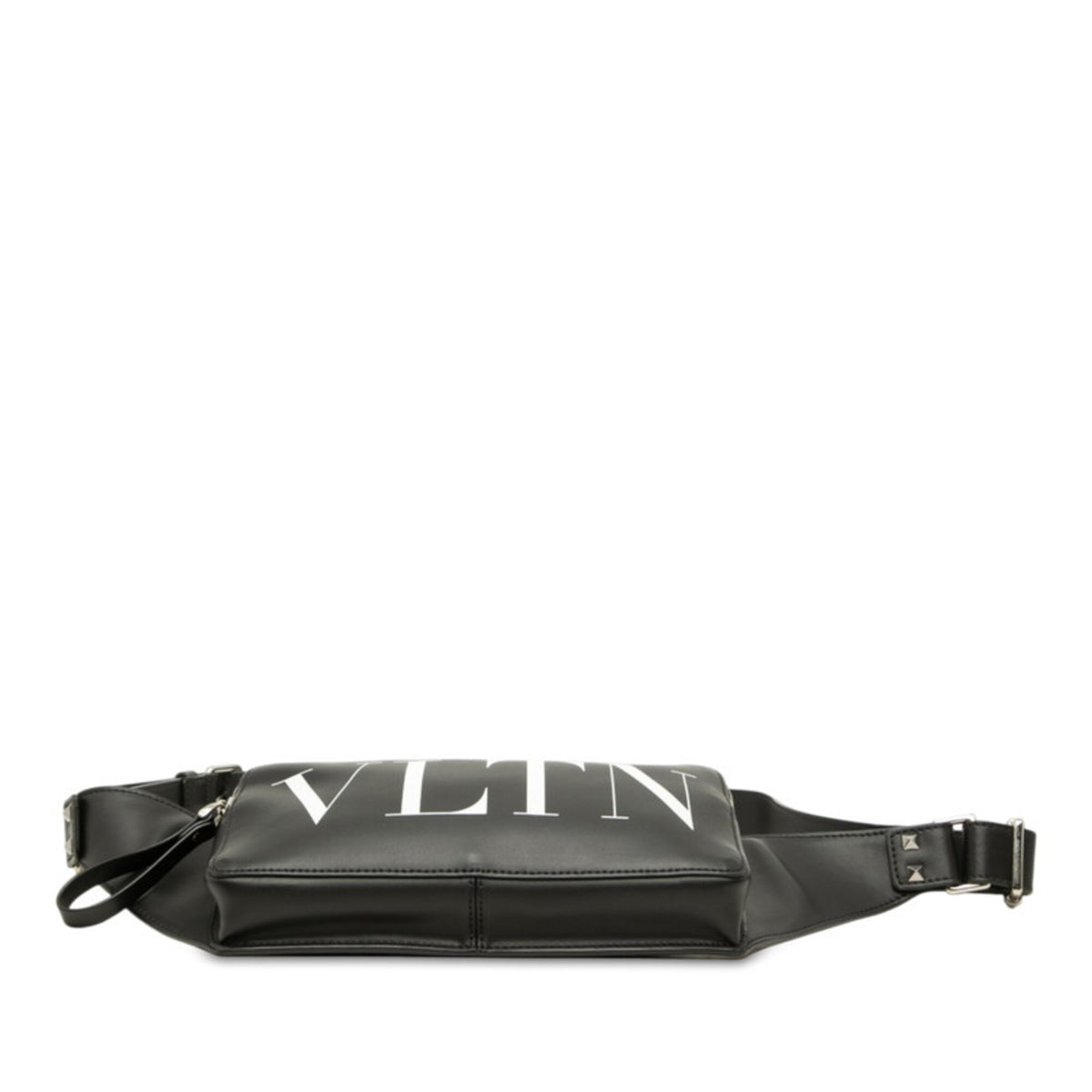 Valentino Black Leather Fanny Pack Sling Bag (Pre-Owned)