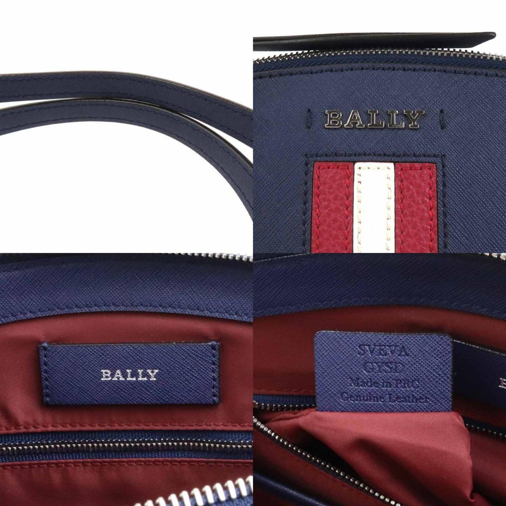 Bally Navy Leather Shoulder Bag (Pre-Owned)