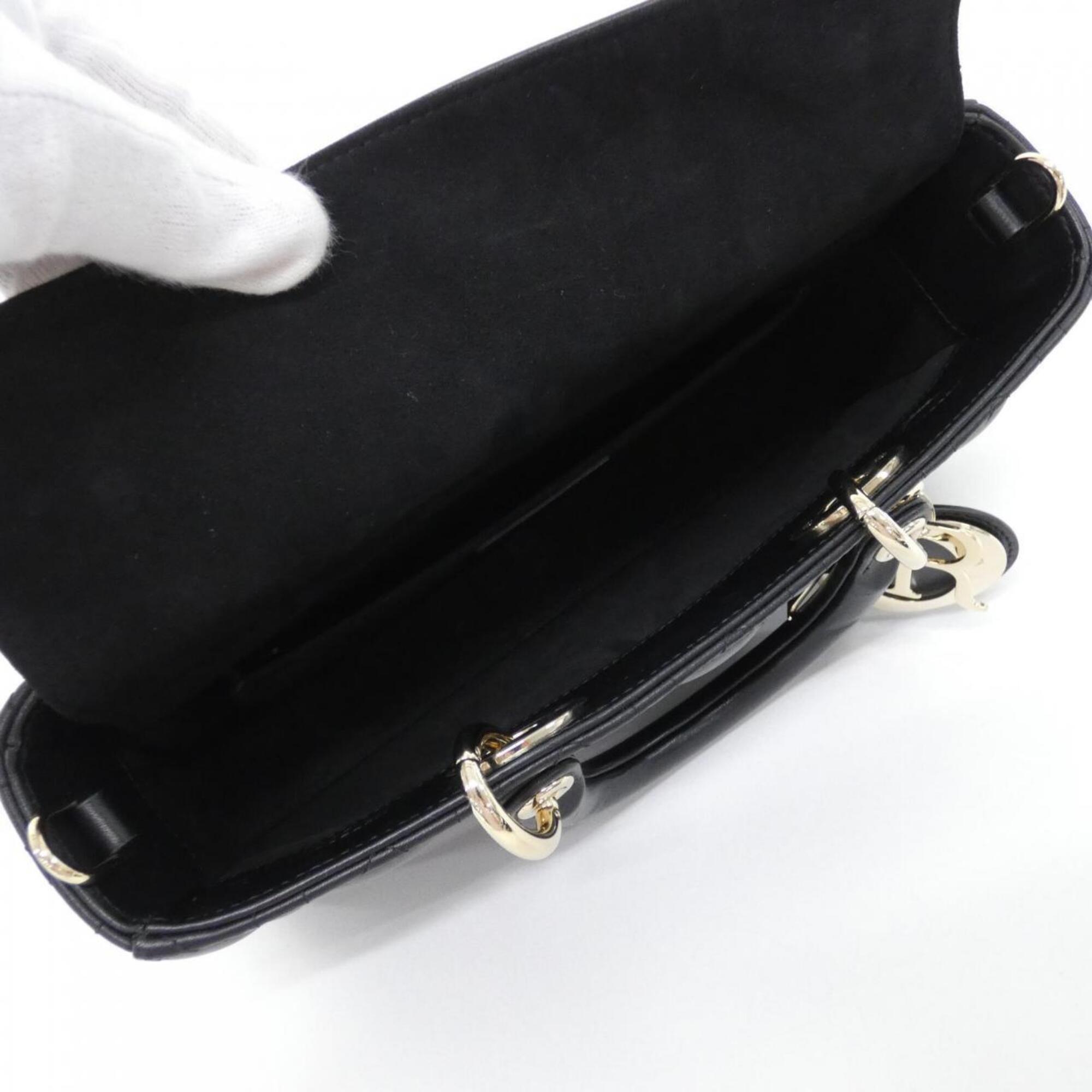 Christian Dior Black Leather Handbag (Pre-Owned)