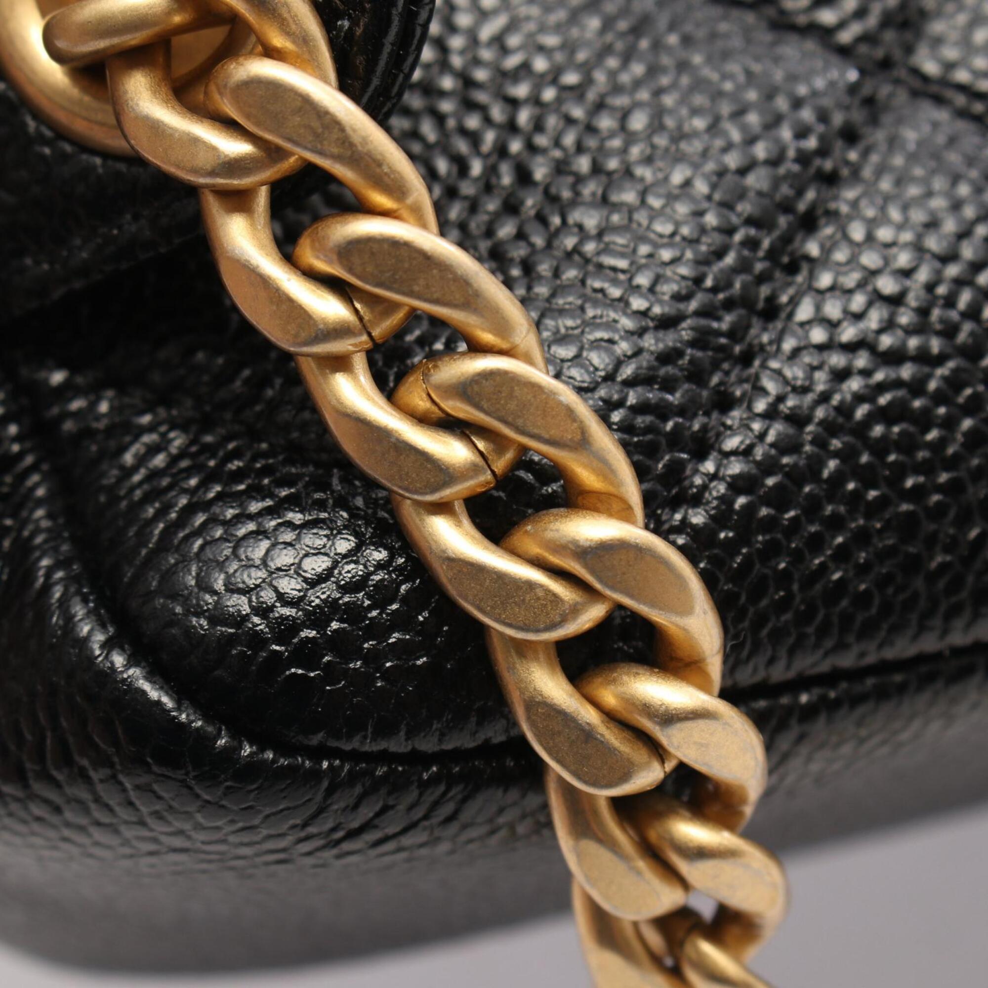 Chanel 2.55 Black Grained Calfskin Backpack Handbag (Pre-Owned)