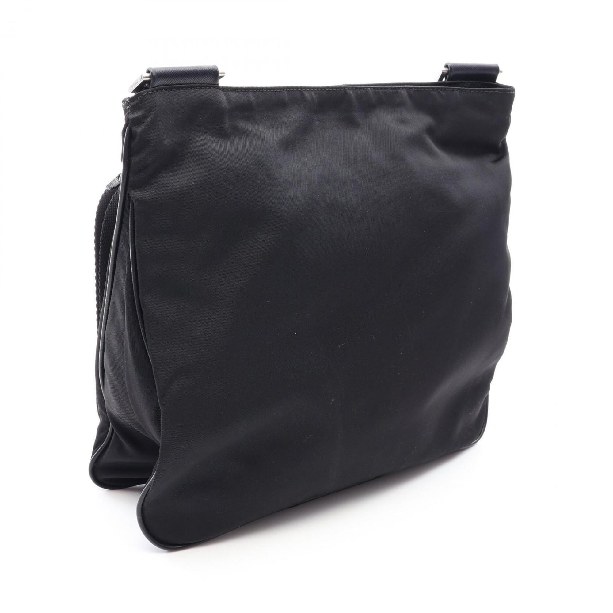 Prada Black Nylon Leather Shoulder Bag (Pre-Owned)