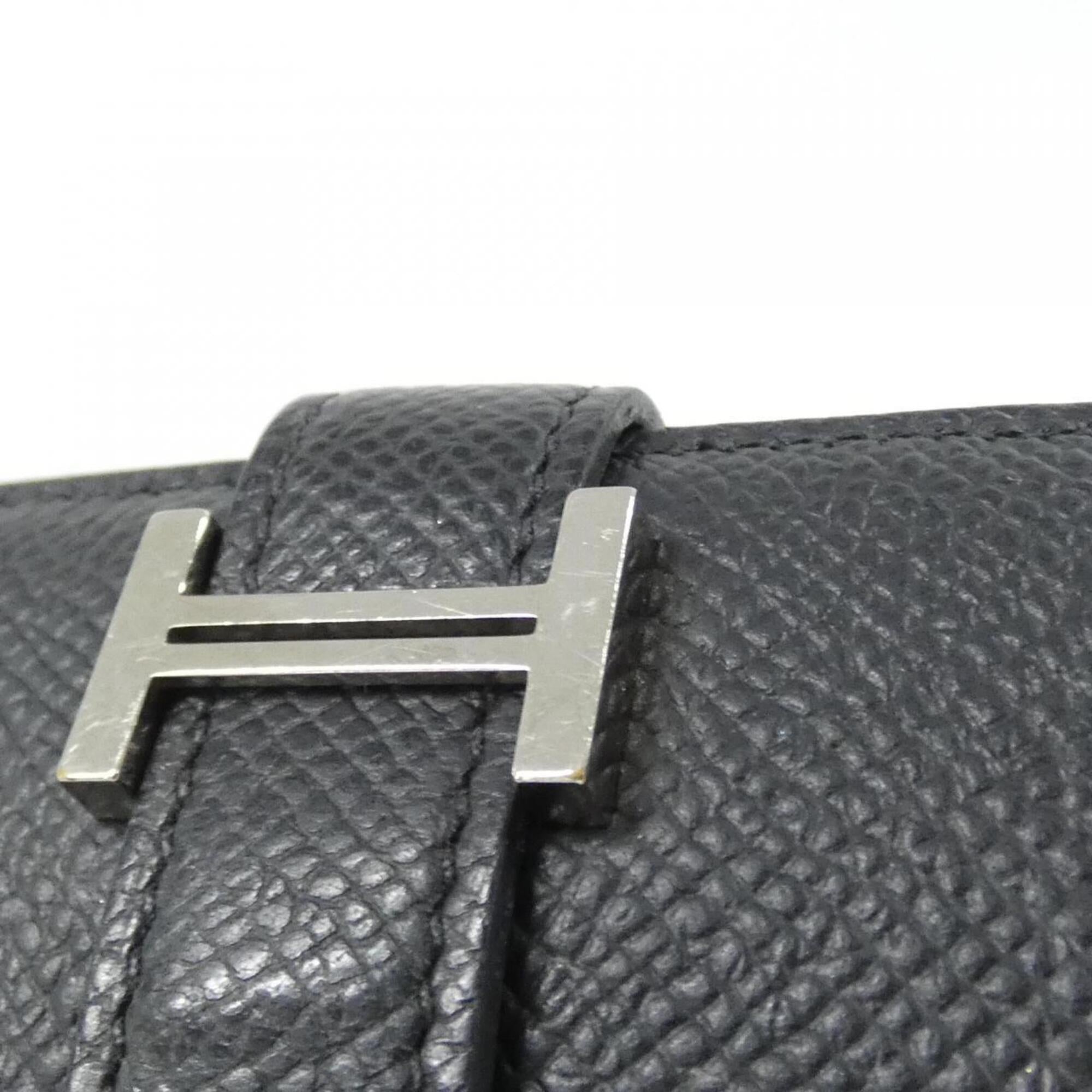 Hermes Black Epsom Leather Wallet (Bi-Fold) (Pre-Owned)