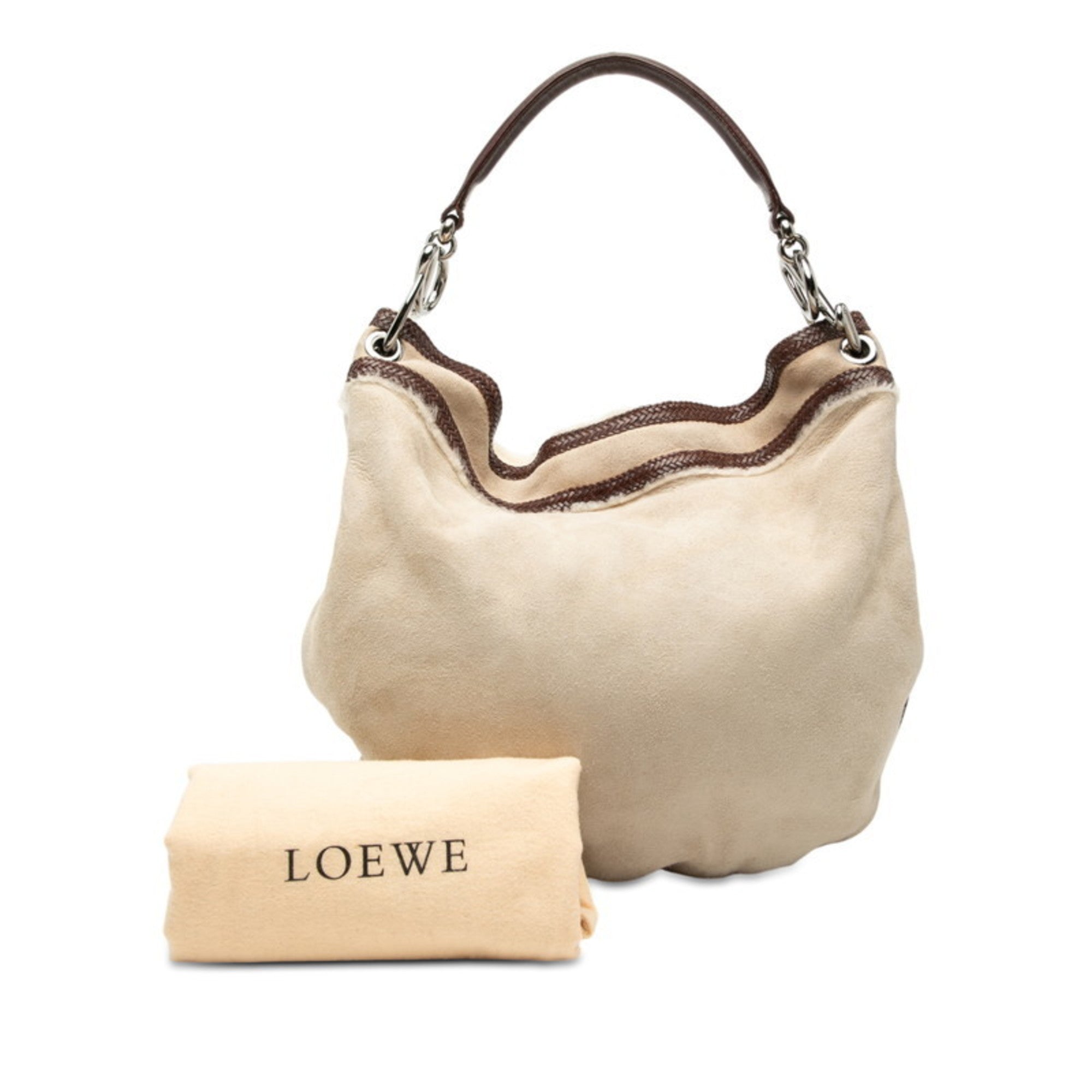 Loewe Beige Brown Leather Shoulder Bag (Pre-Owned)